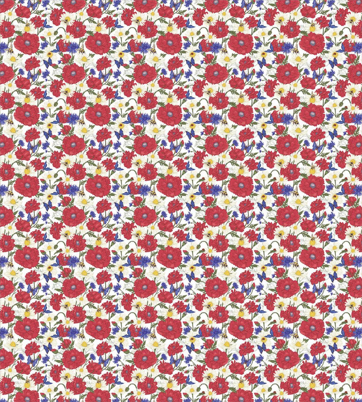 Summer Season Bees Flowers — Pattern
