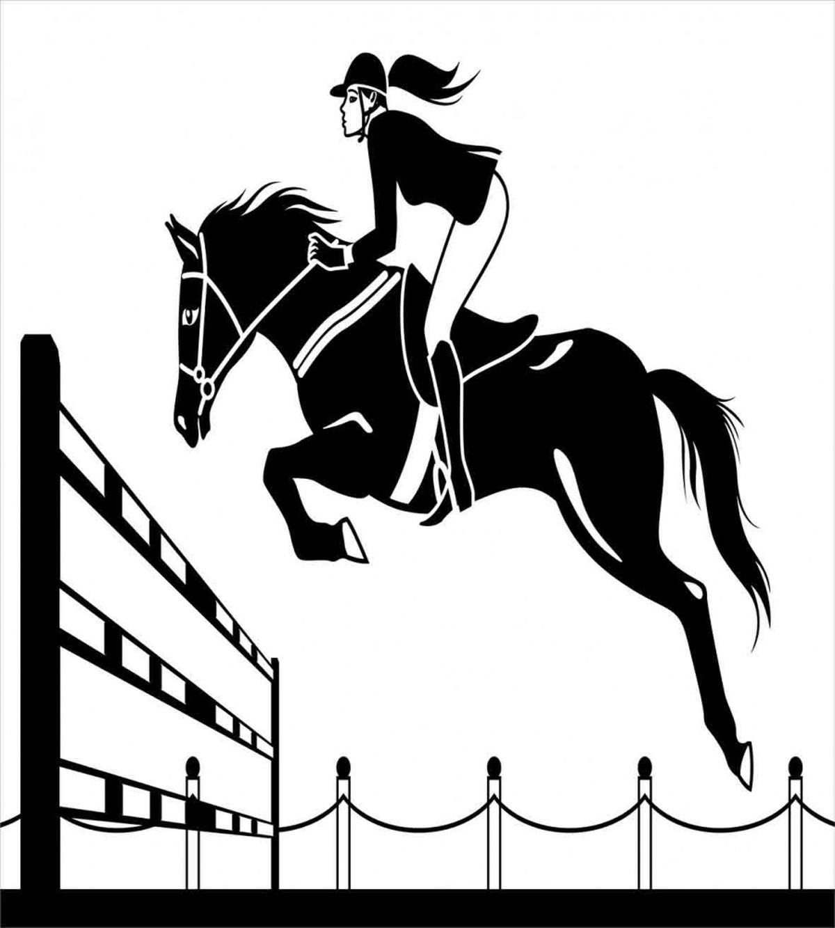 Jockey Girl Jumping — Pattern