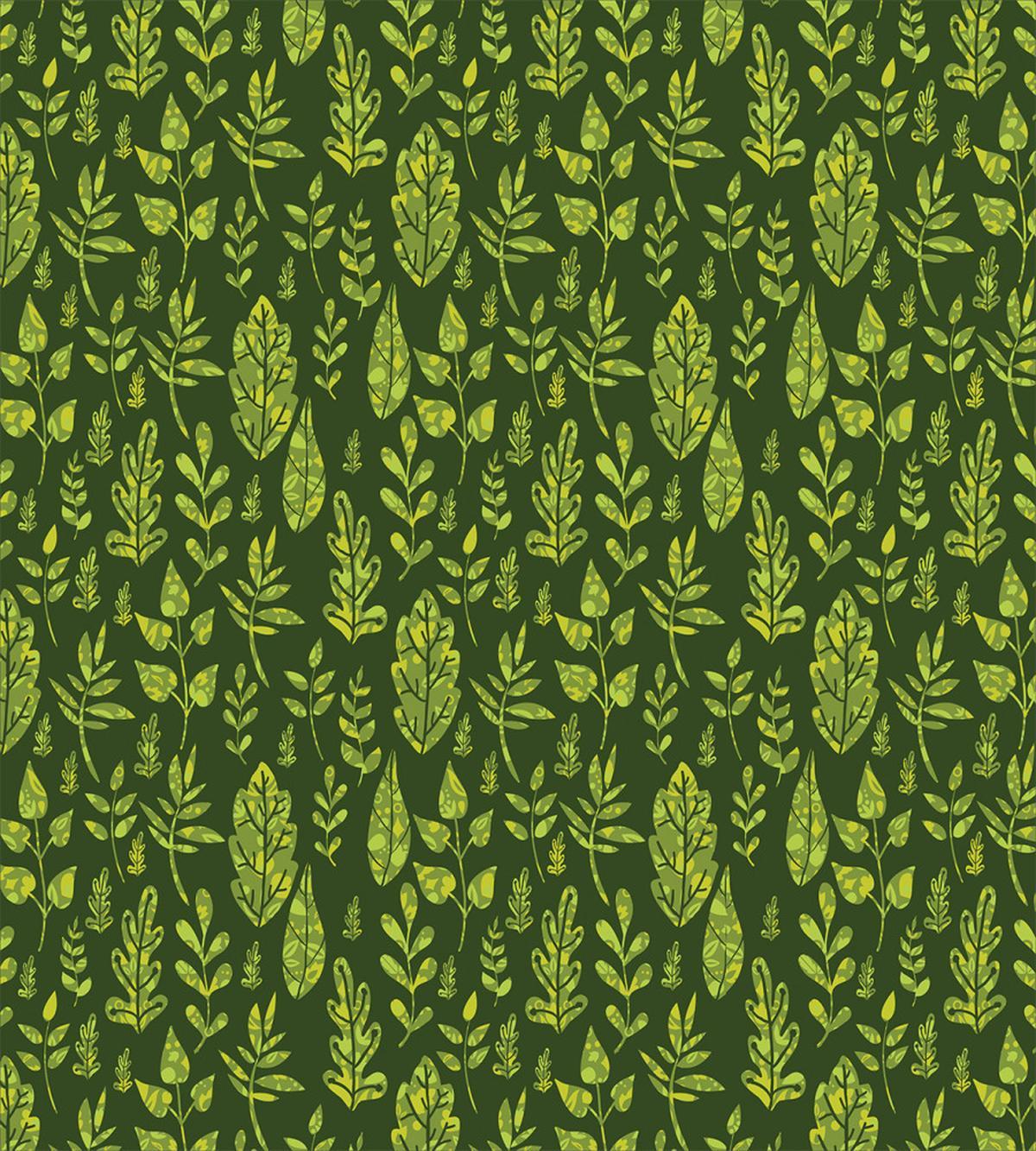 Patterned Green Leaves — Pattern