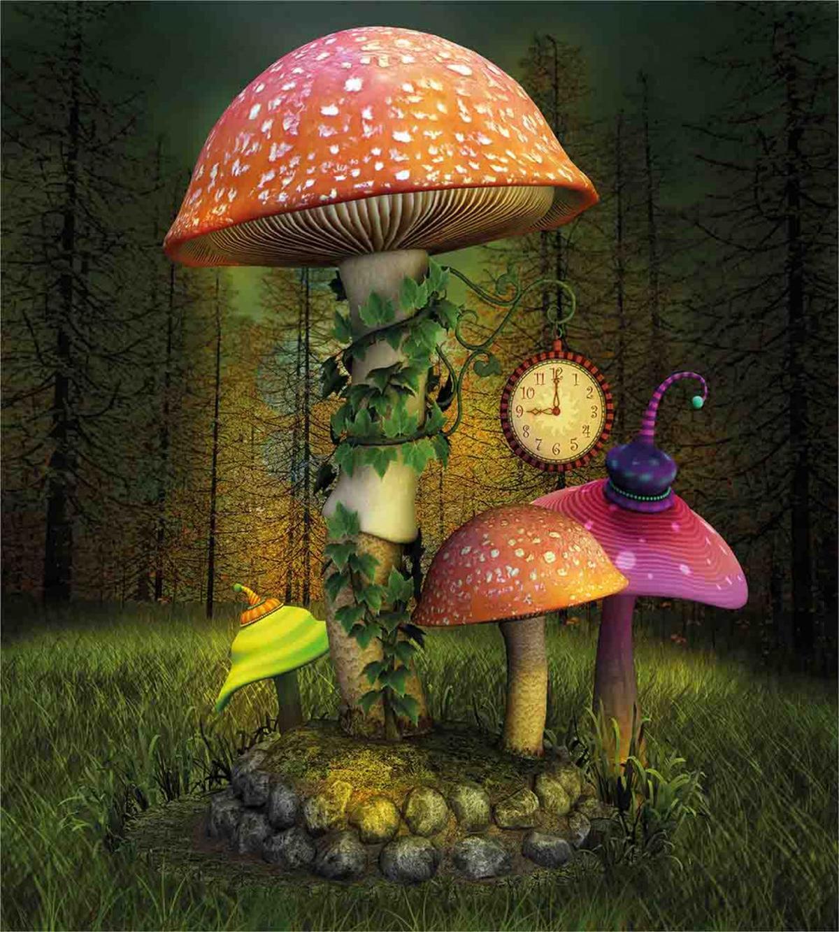 Giant Mushroom and Elve — Pattern