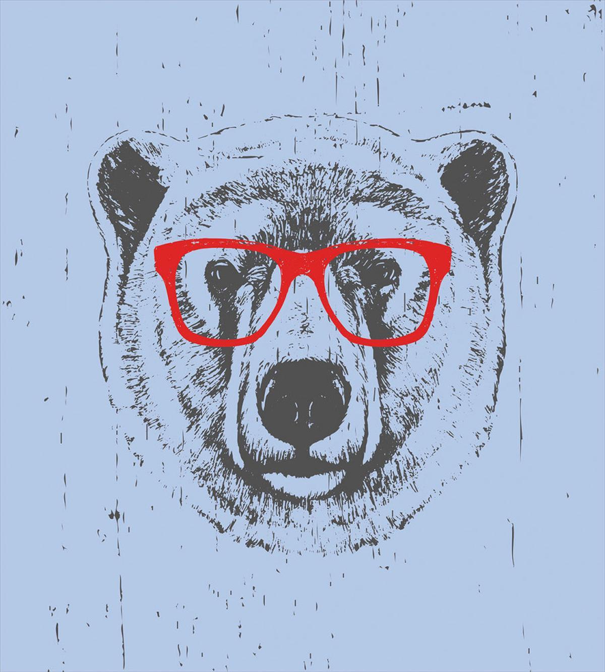 Whimsical Grunge Polar Bear — Pattern