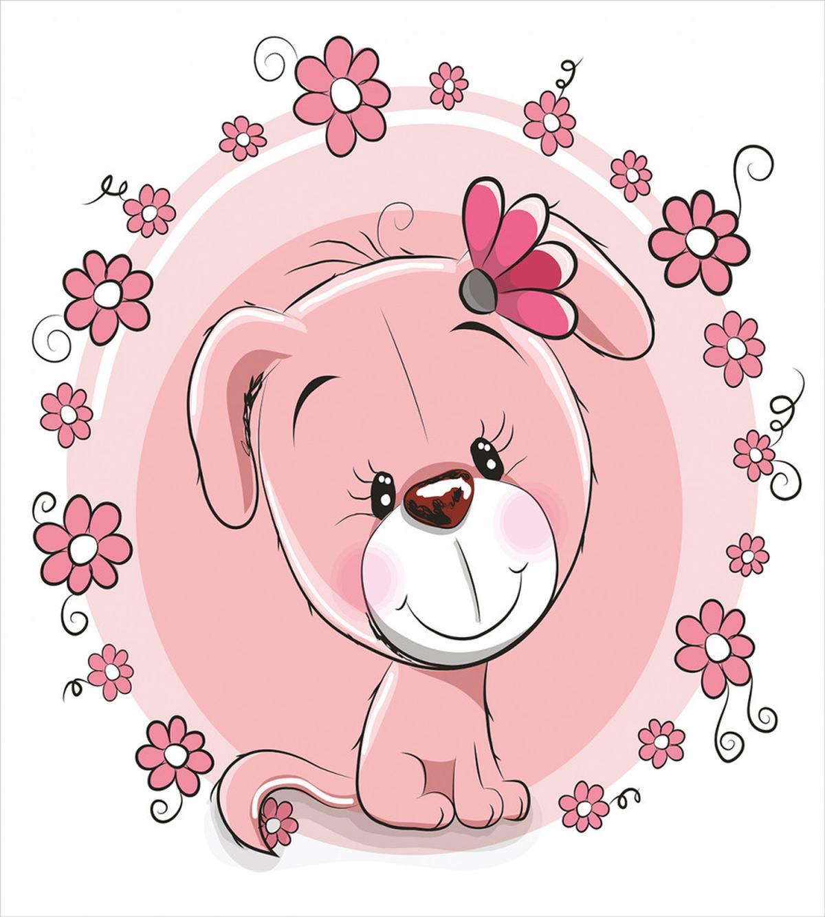 Puppy Daisy Flowers — Pattern