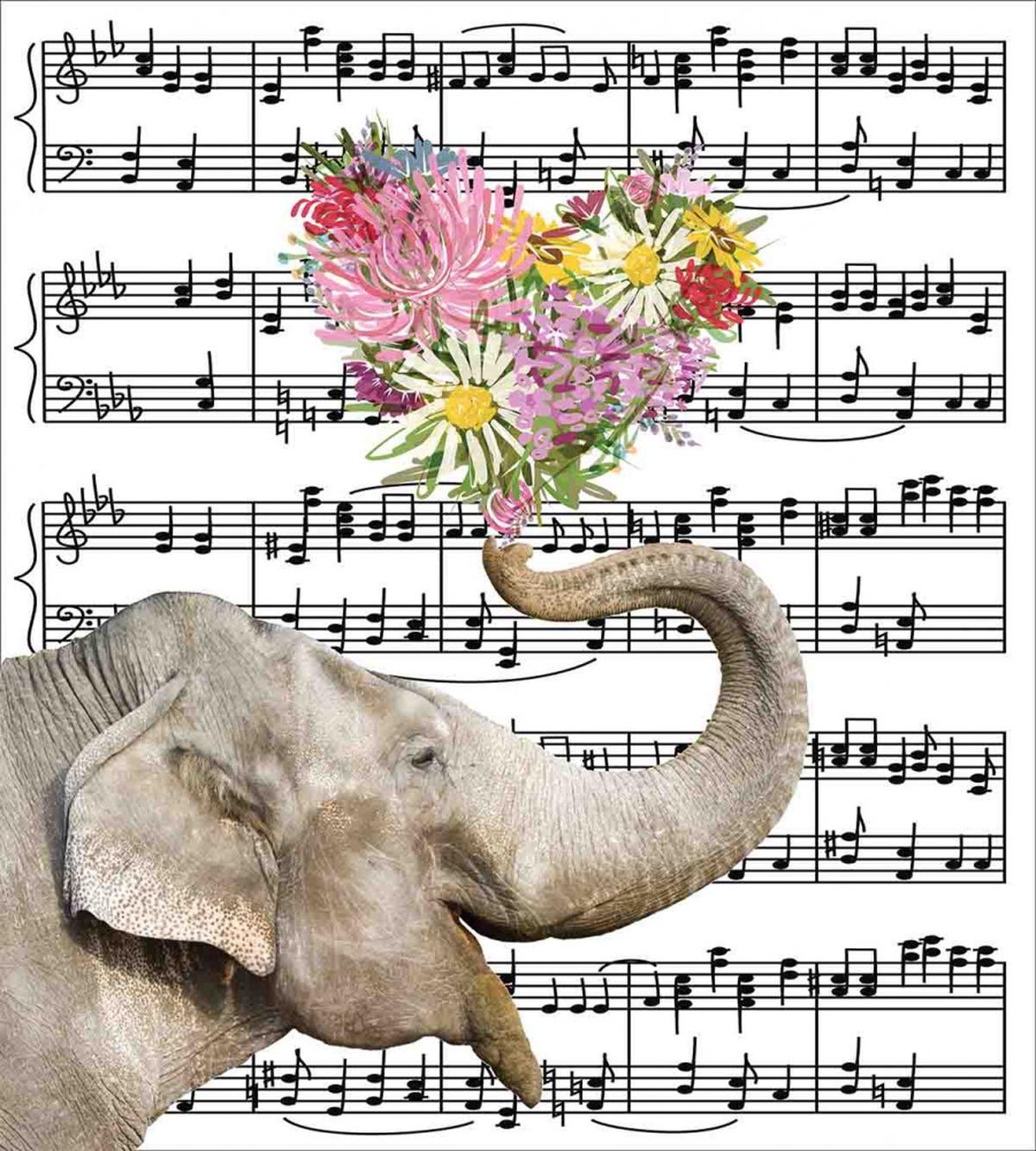 Floral Trunk Music Notes — Pattern