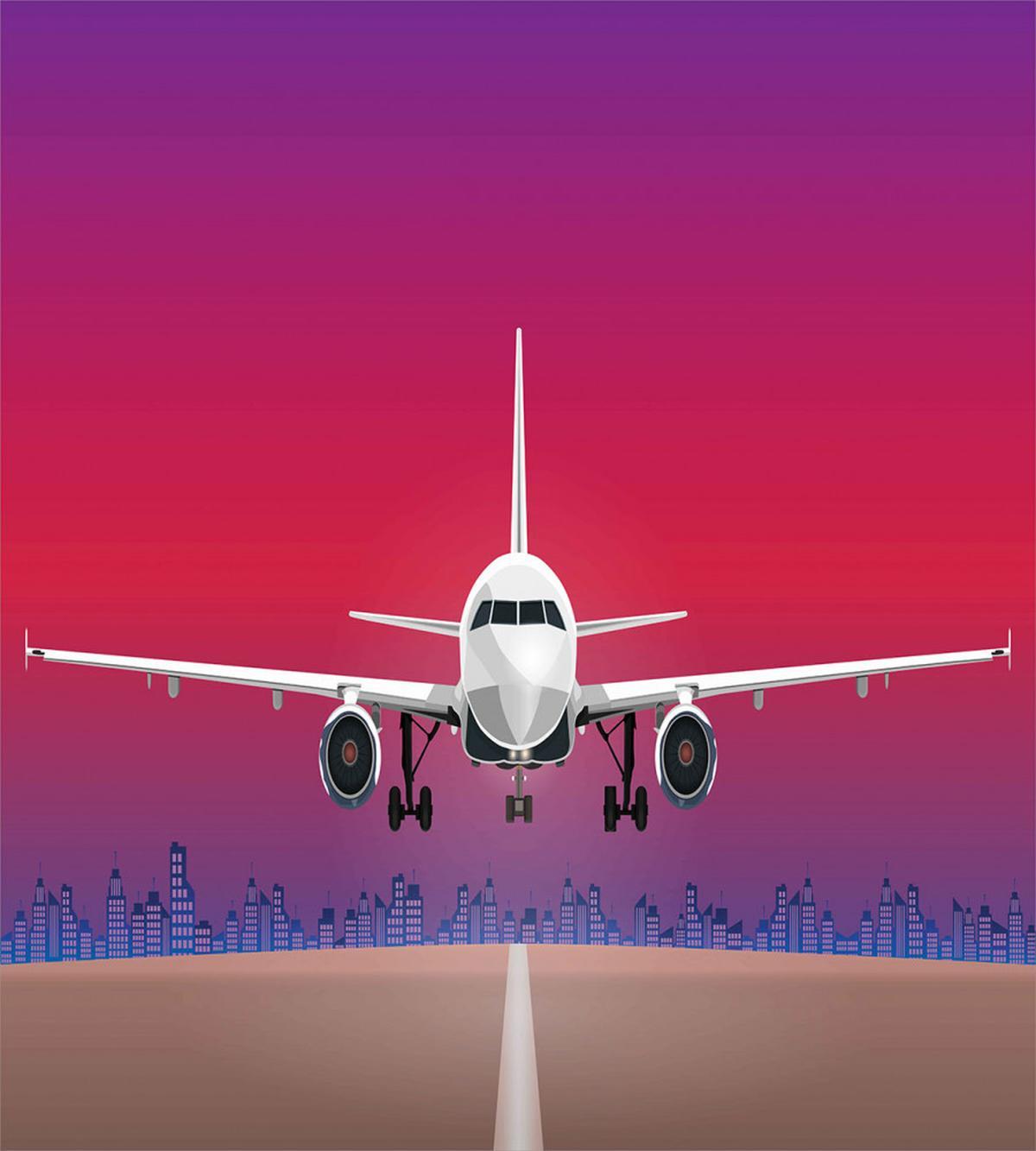 Take Off Plane Abstract Sky — Pattern