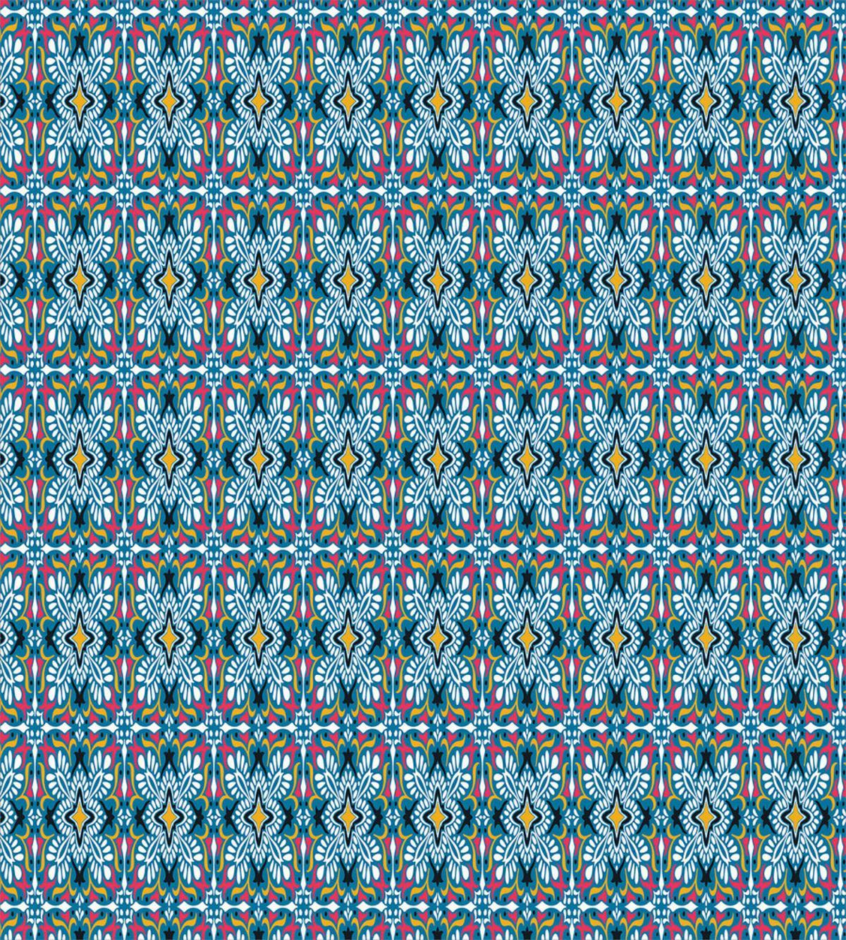 Azulejo Style Floral Tile Art — Pattern