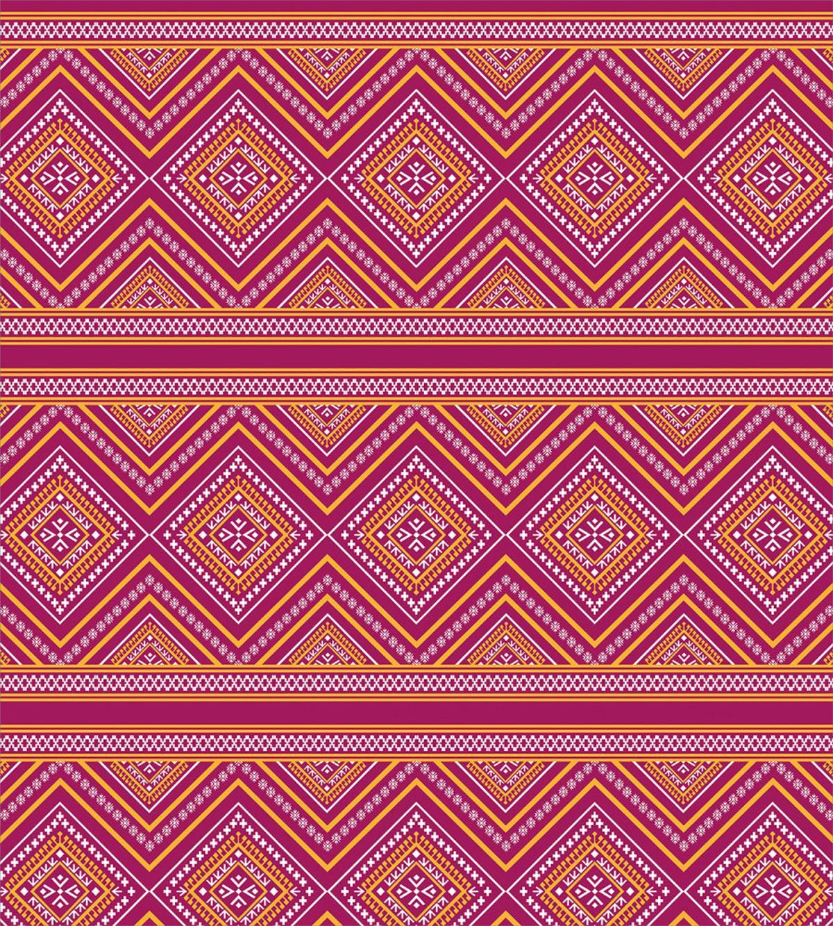 Geometrical Bi-color Folk — Pattern
