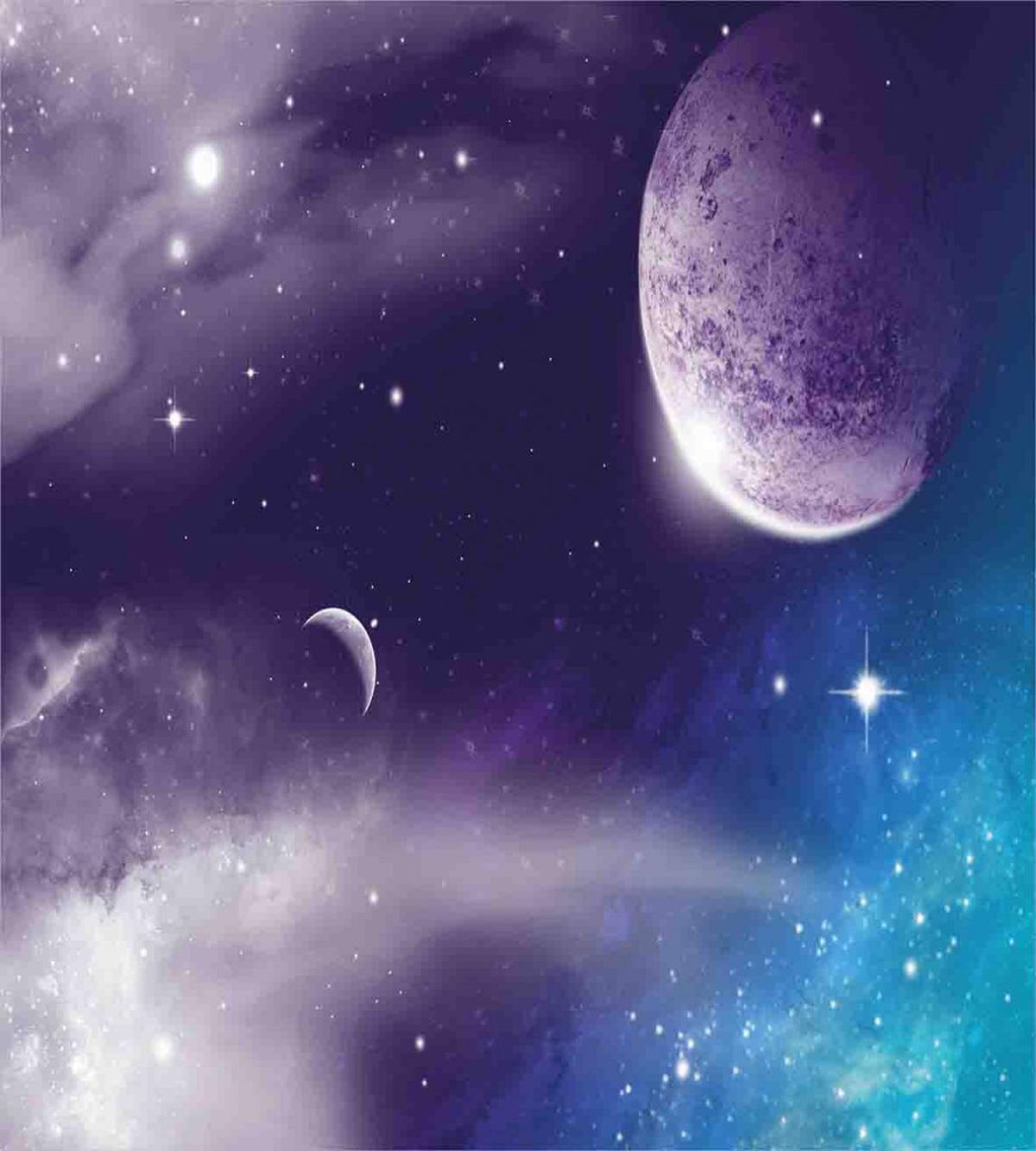 Starry Night Sky Scenery — Pattern