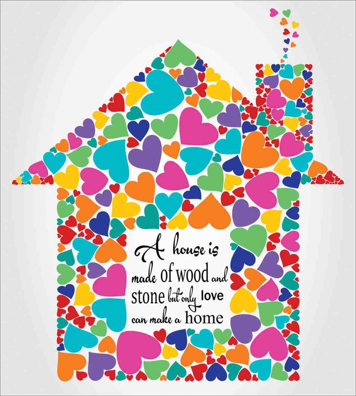 House with Hearts Home Love — Pattern