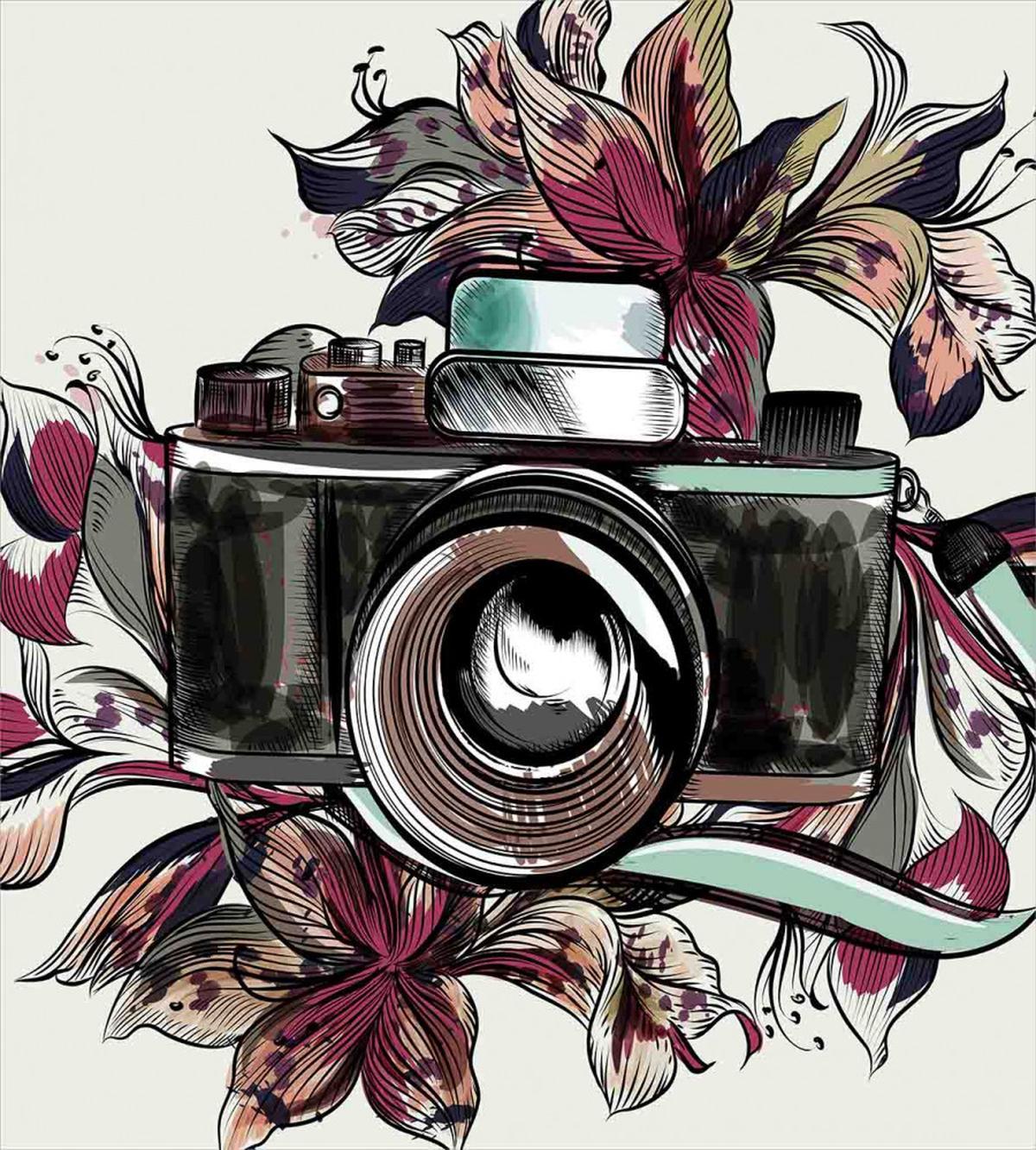 Watercolor Exotic Blooms — Pattern