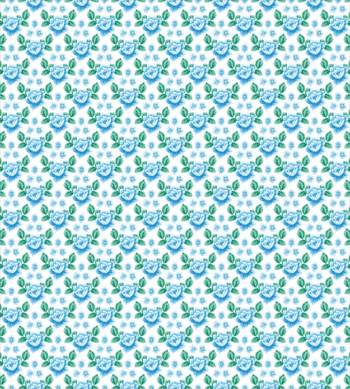 Vintage Blue Blooms Botany — Pattern