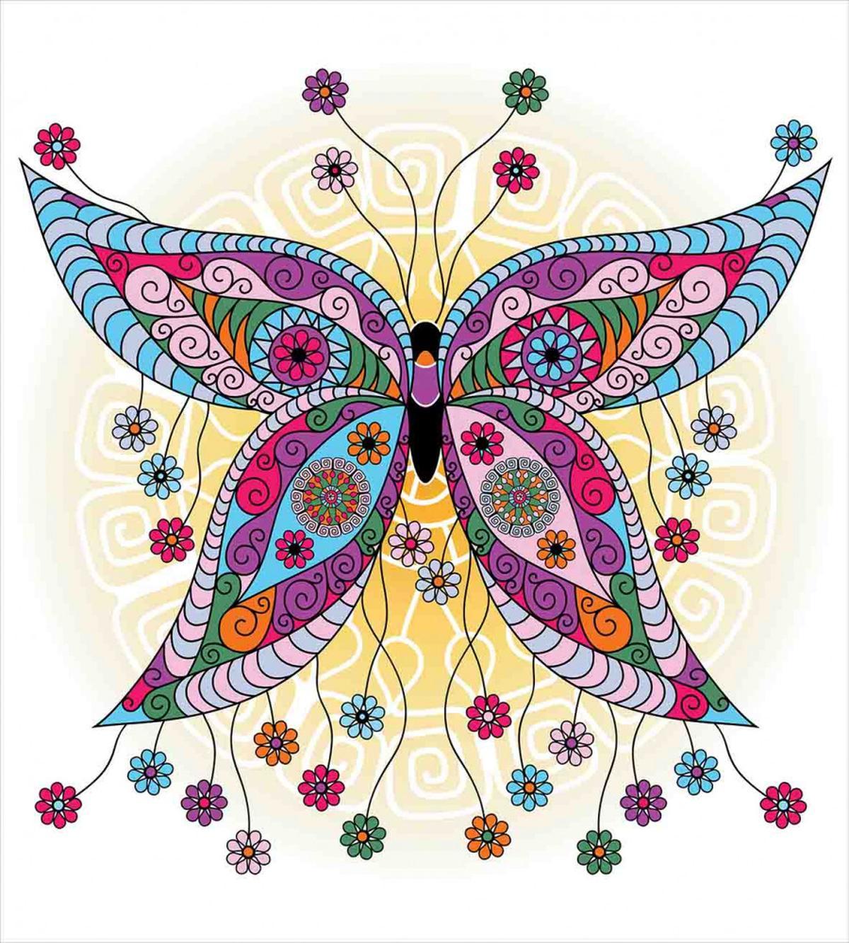 Spring Flowers Butterfly — Pattern
