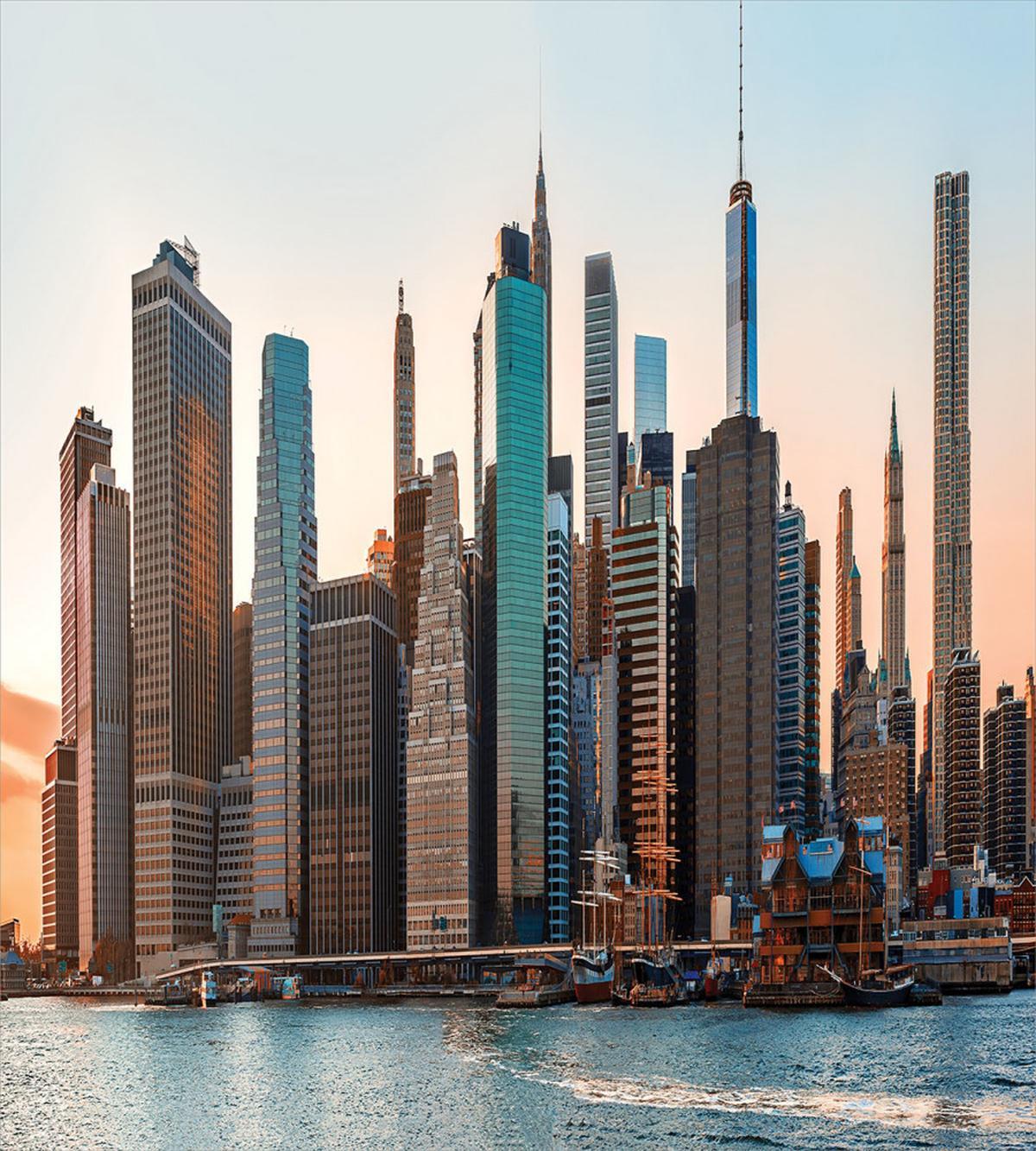 Manhattan New York Skyline Dusk — Pattern