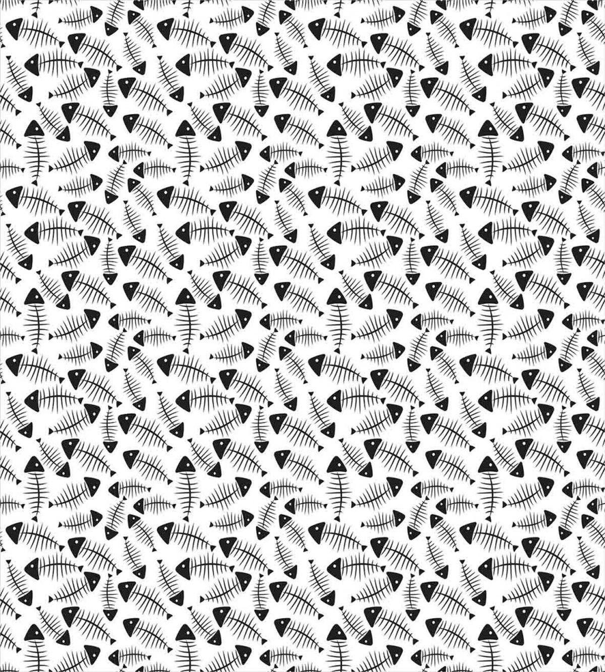 Funny Fish Bone Abstract — Pattern
