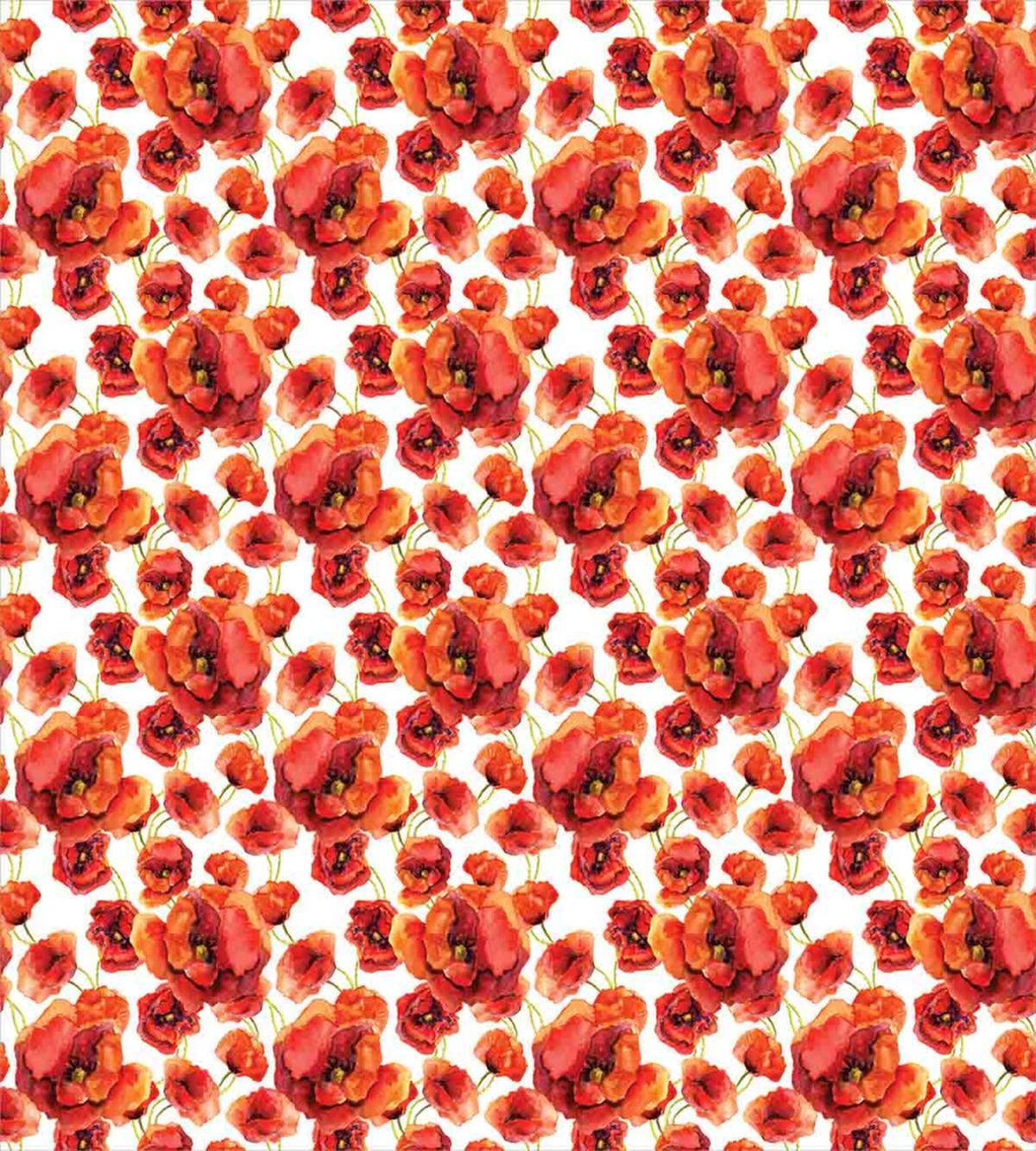 Red Poppy Flowers — Pattern