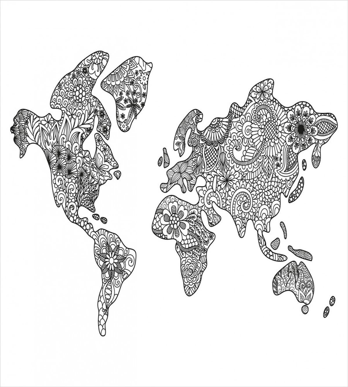 Floral Continents — Pattern