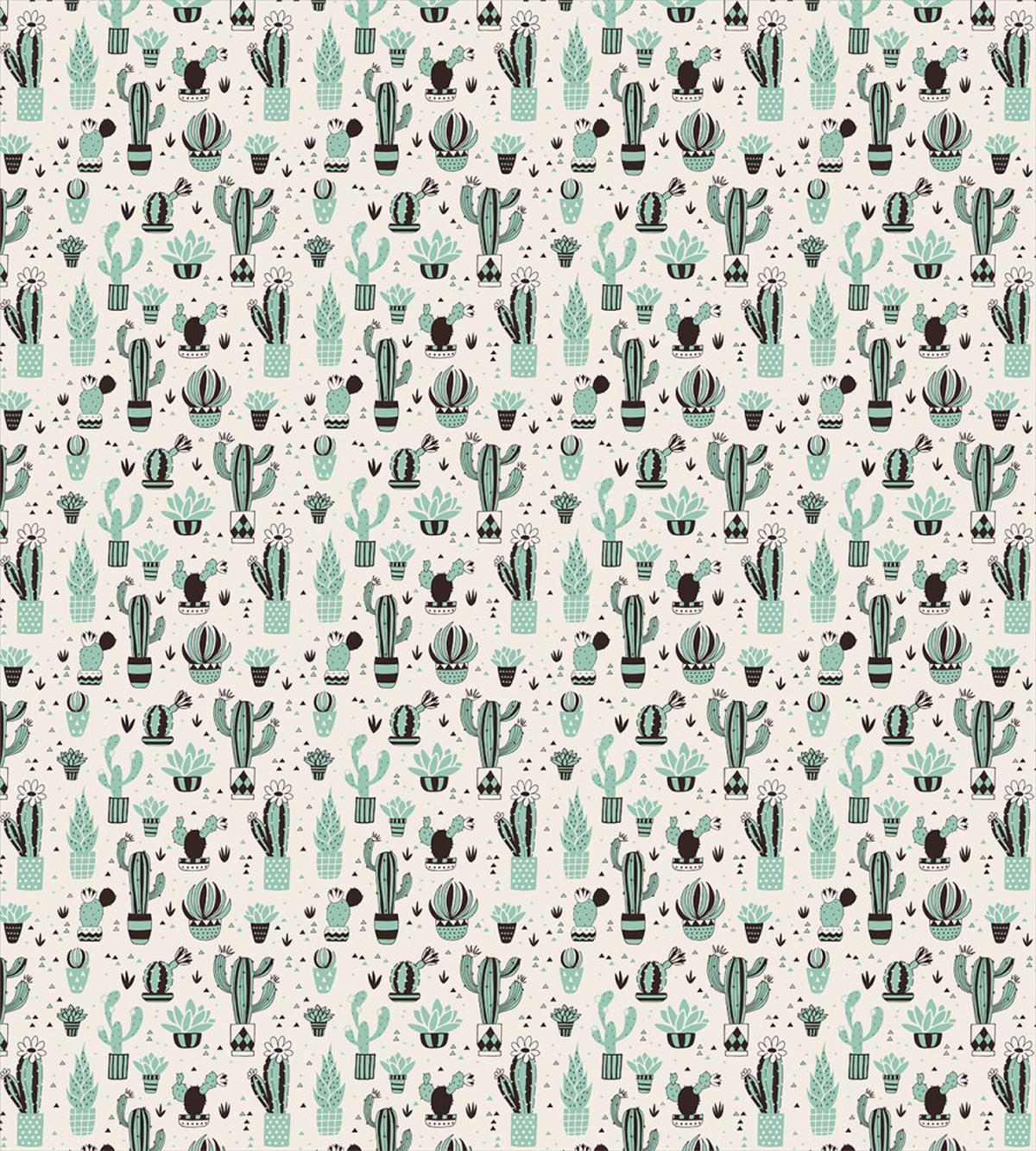 Geometric Cartoon Plant — Pattern