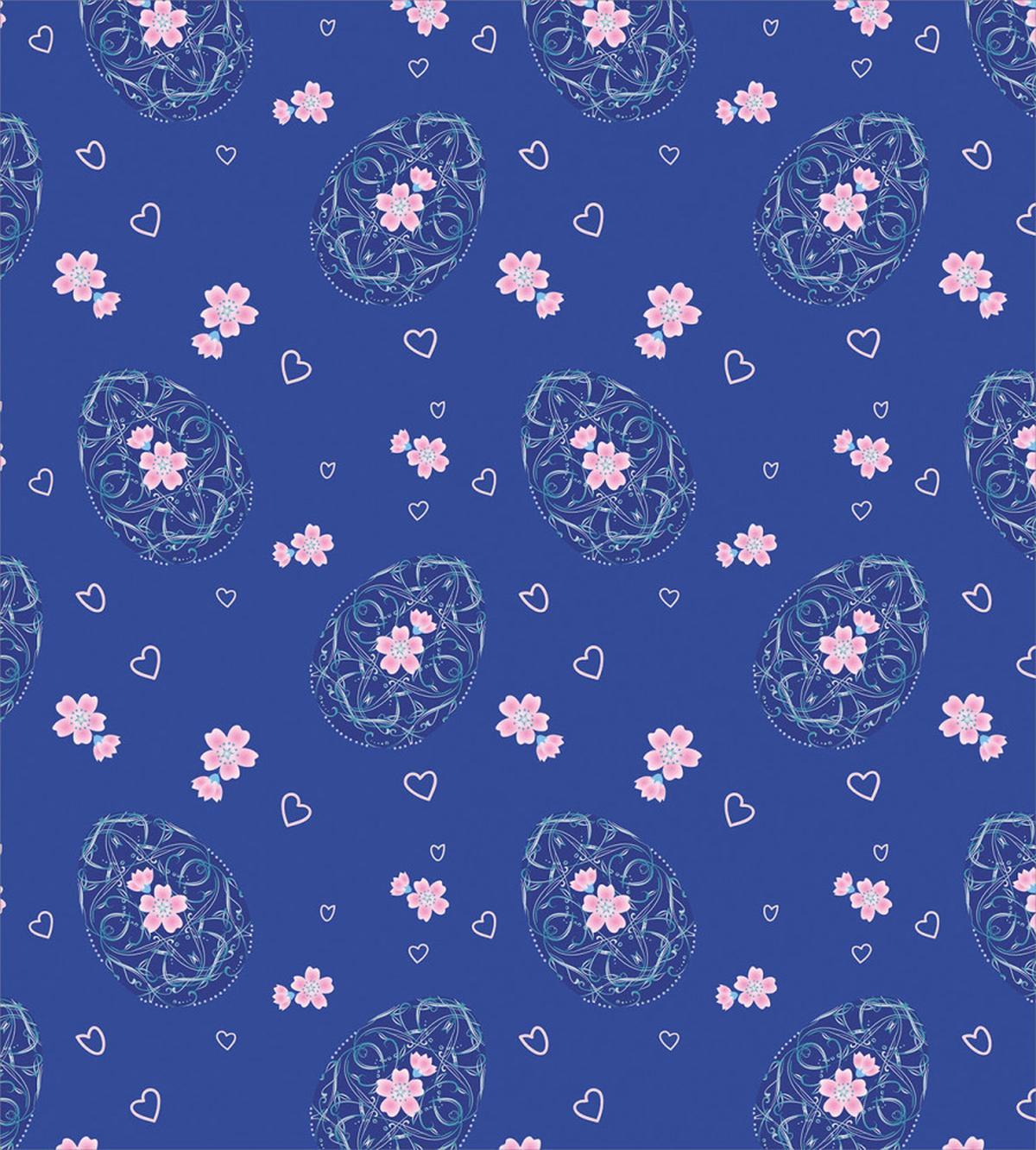 Easter Eggs Flowers Hearts — Pattern
