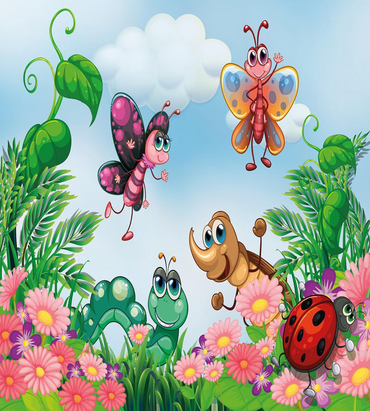 Butterfly Ladybug Worm — Pattern