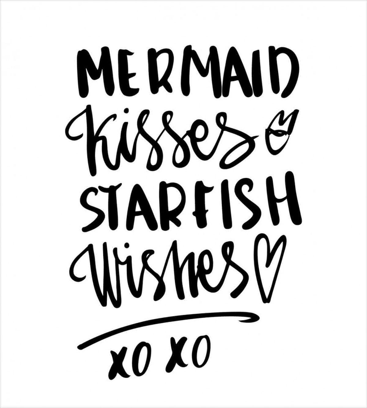 Mermaid Kiss Starfish Words — Pattern