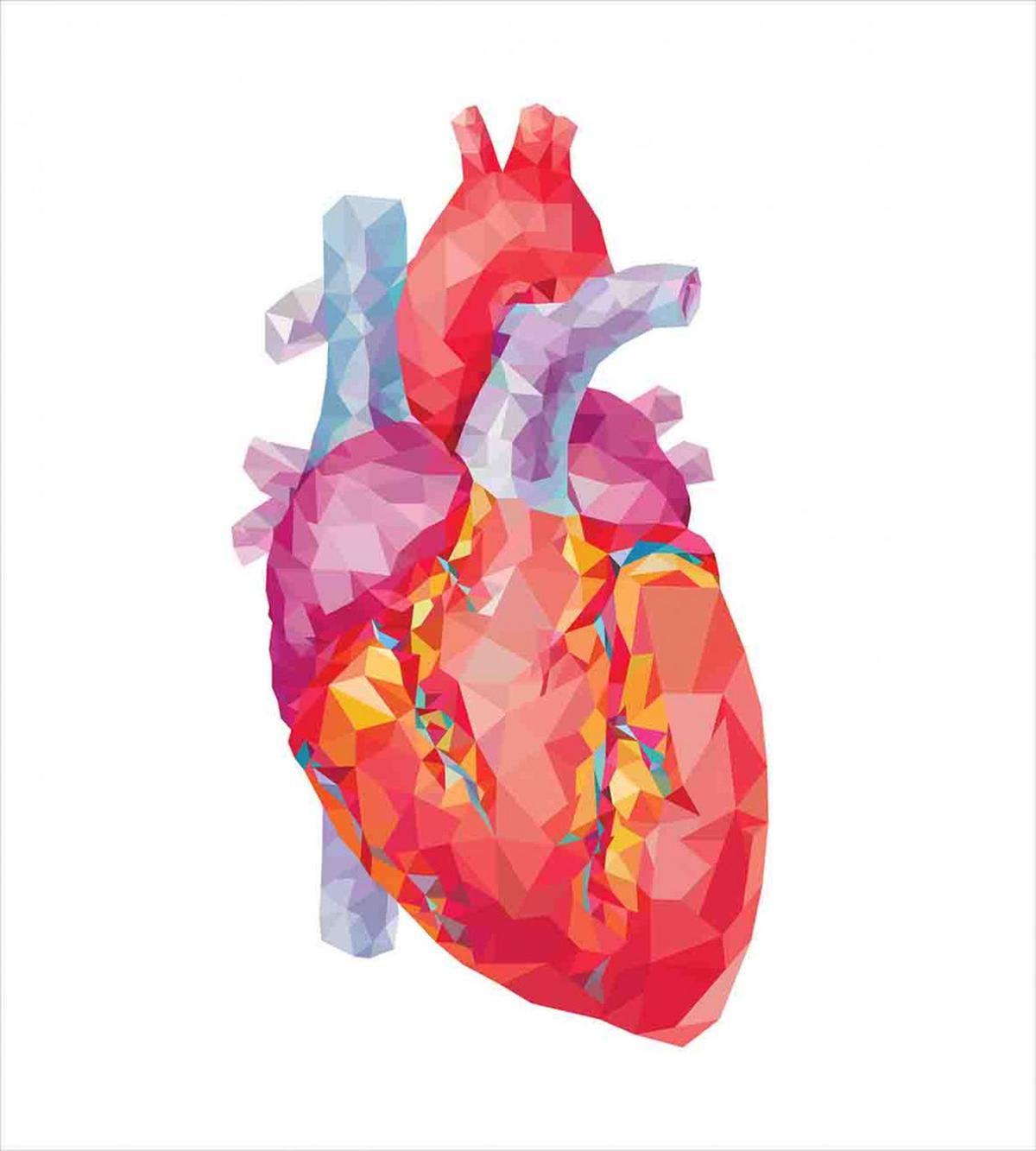 Polygon Art Human Heart — Pattern