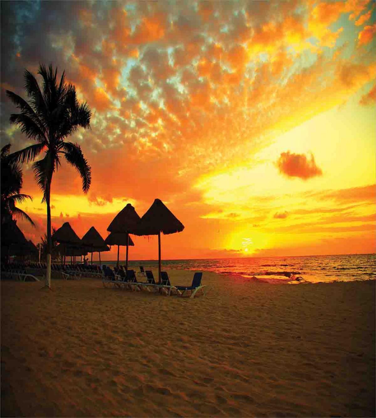 Romantic Sunset Scenery — Pattern