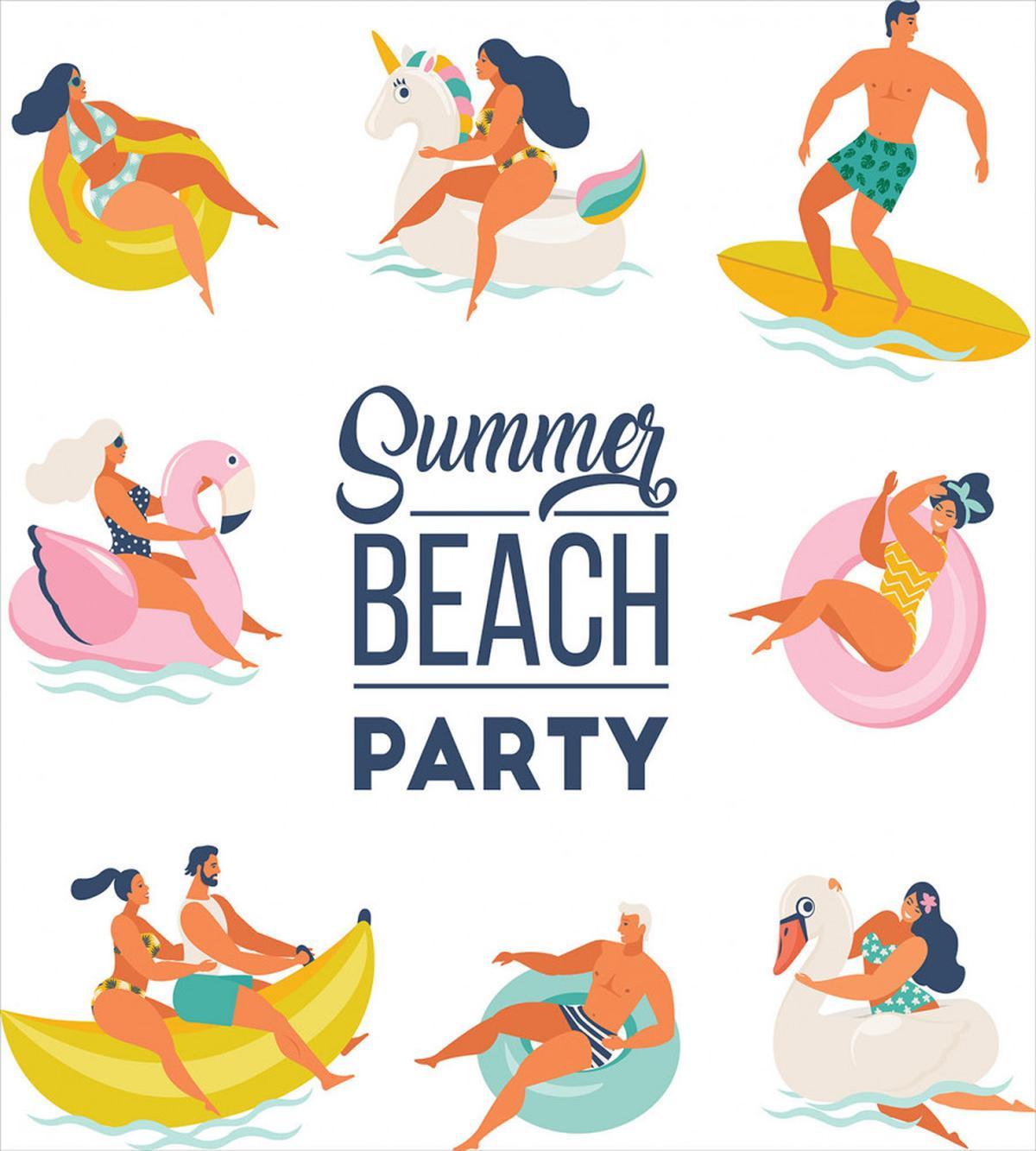 Doodle Summer Having Fun — Pattern