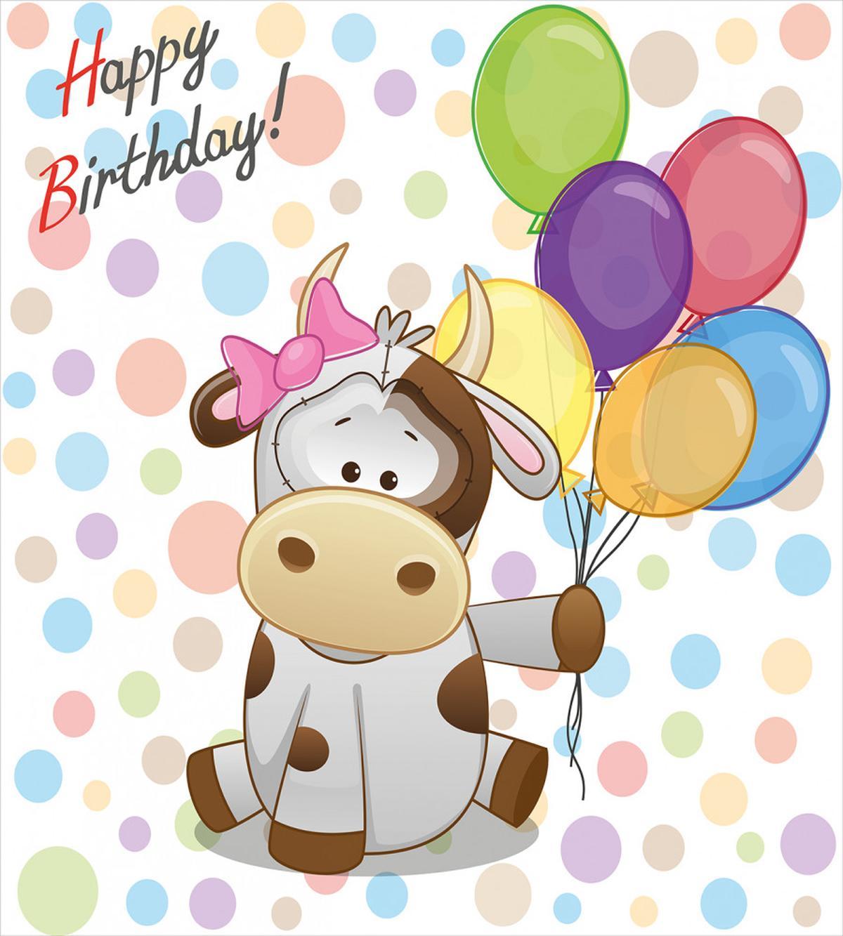 Baby Cow and Balloons — Pattern
