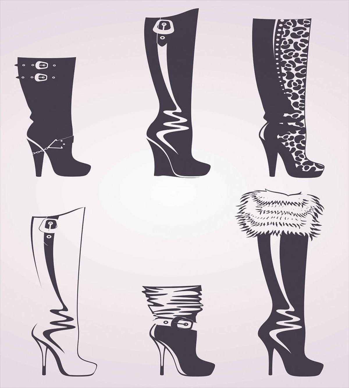 High Heel Boots — Pattern