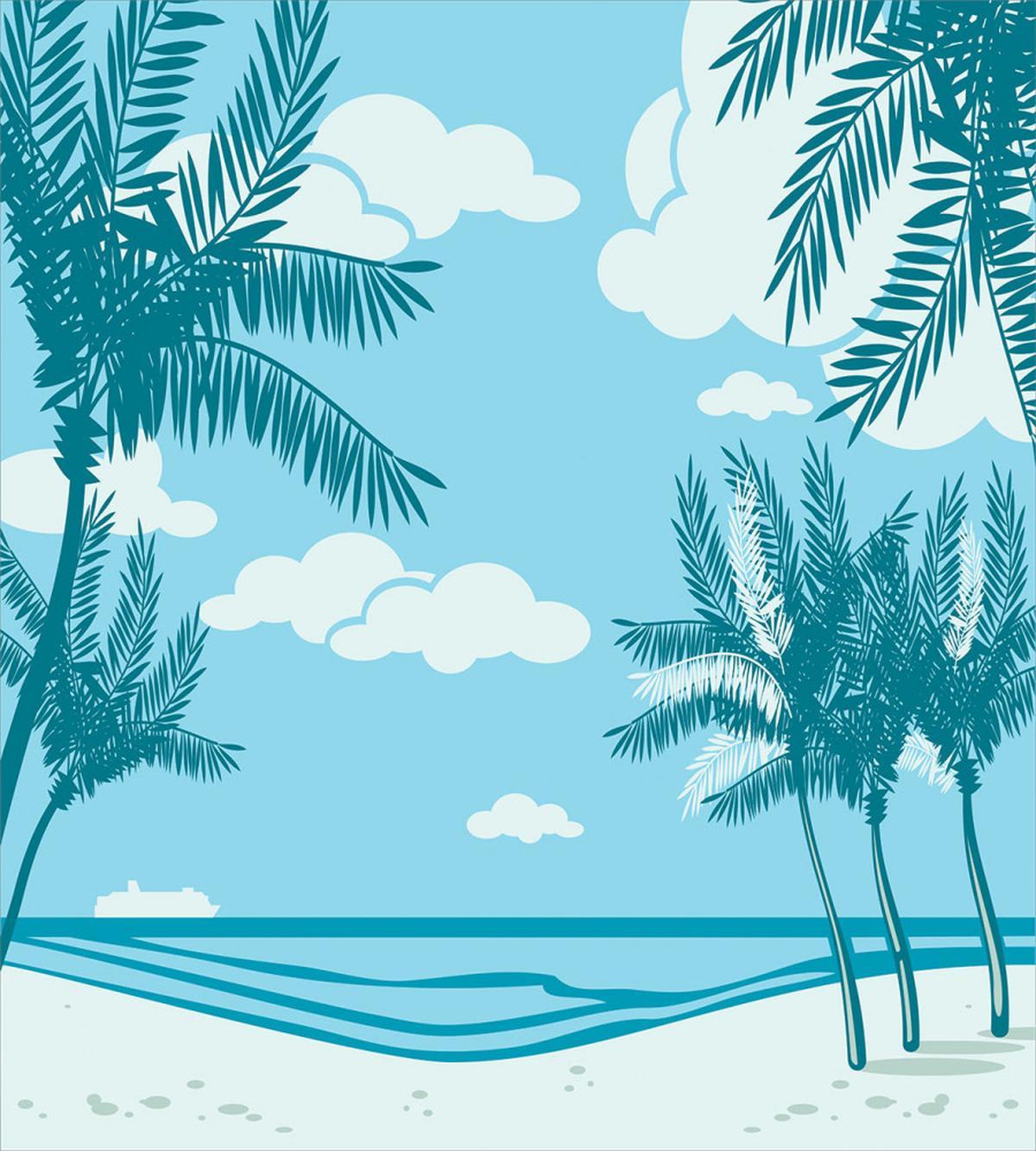 Sand and Palm Trees — Pattern