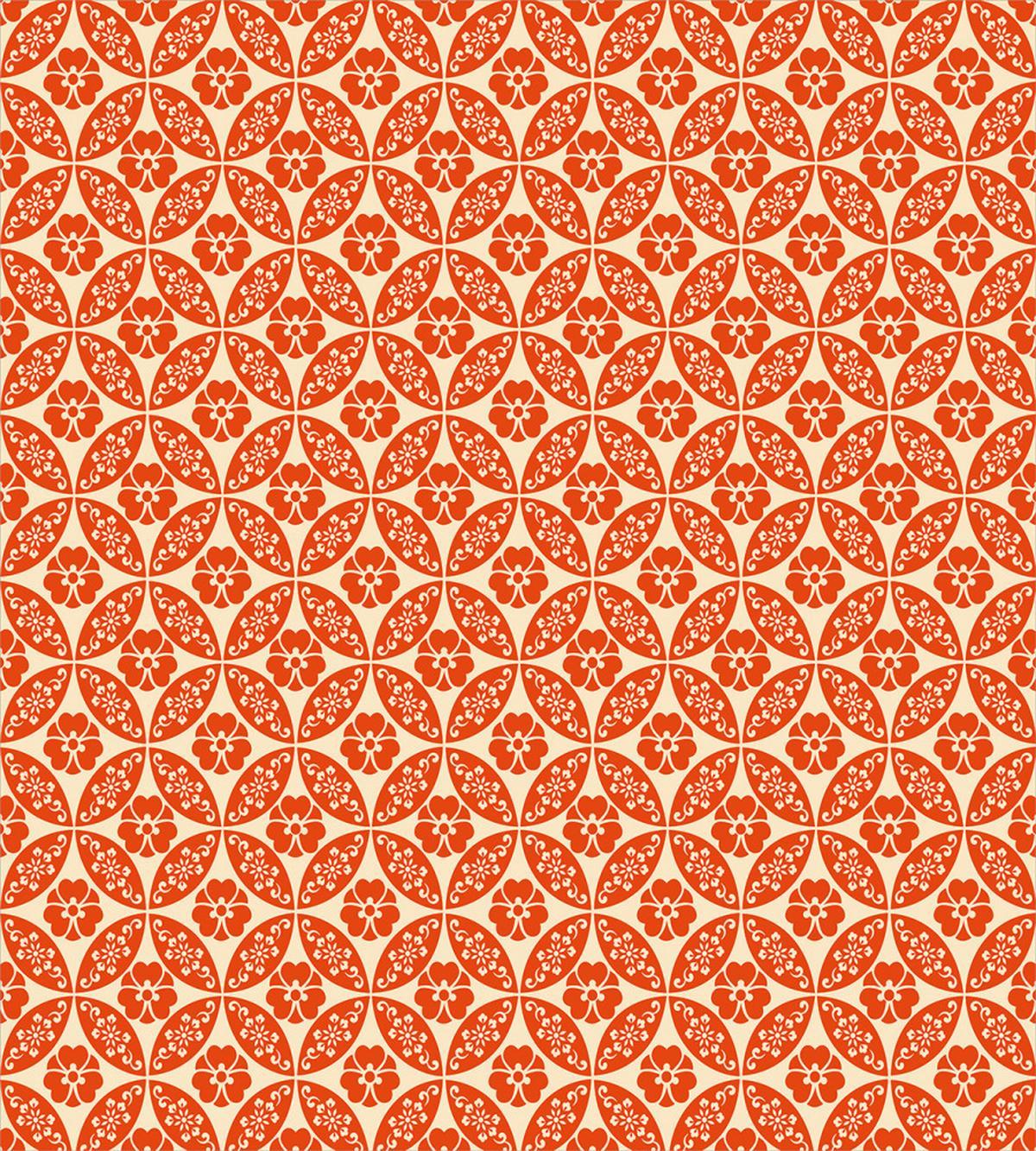 Japanese Flowers — Pattern