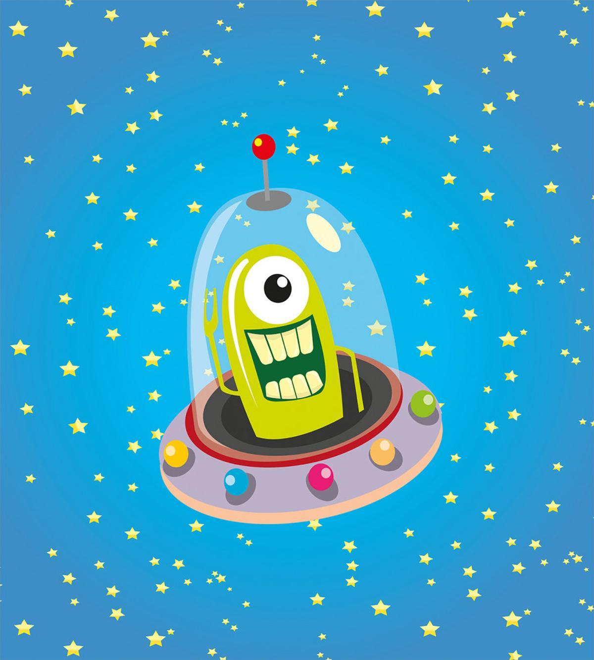 Comic UFO and Alien — Pattern