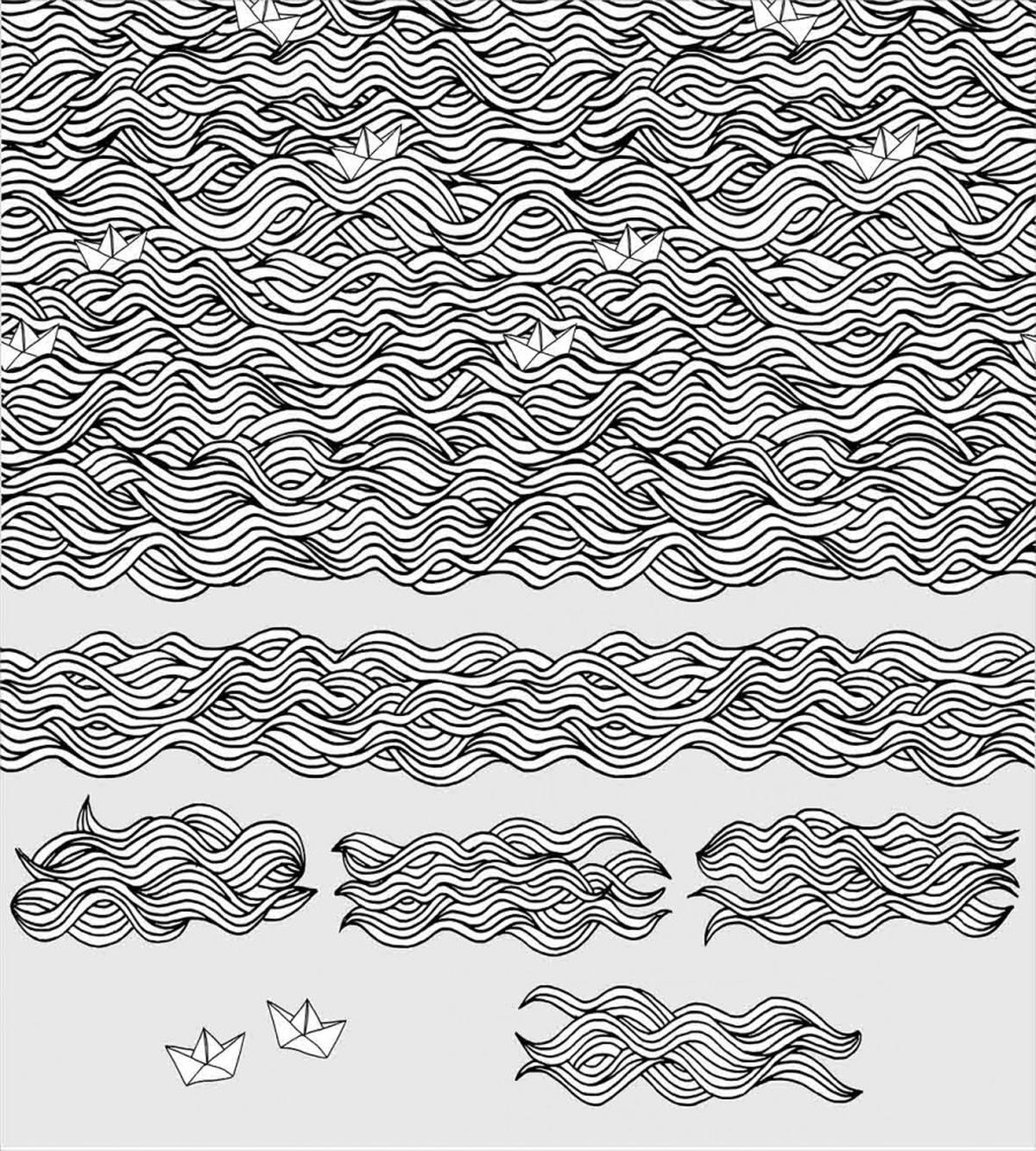Sketchy Wavy Sea — Pattern