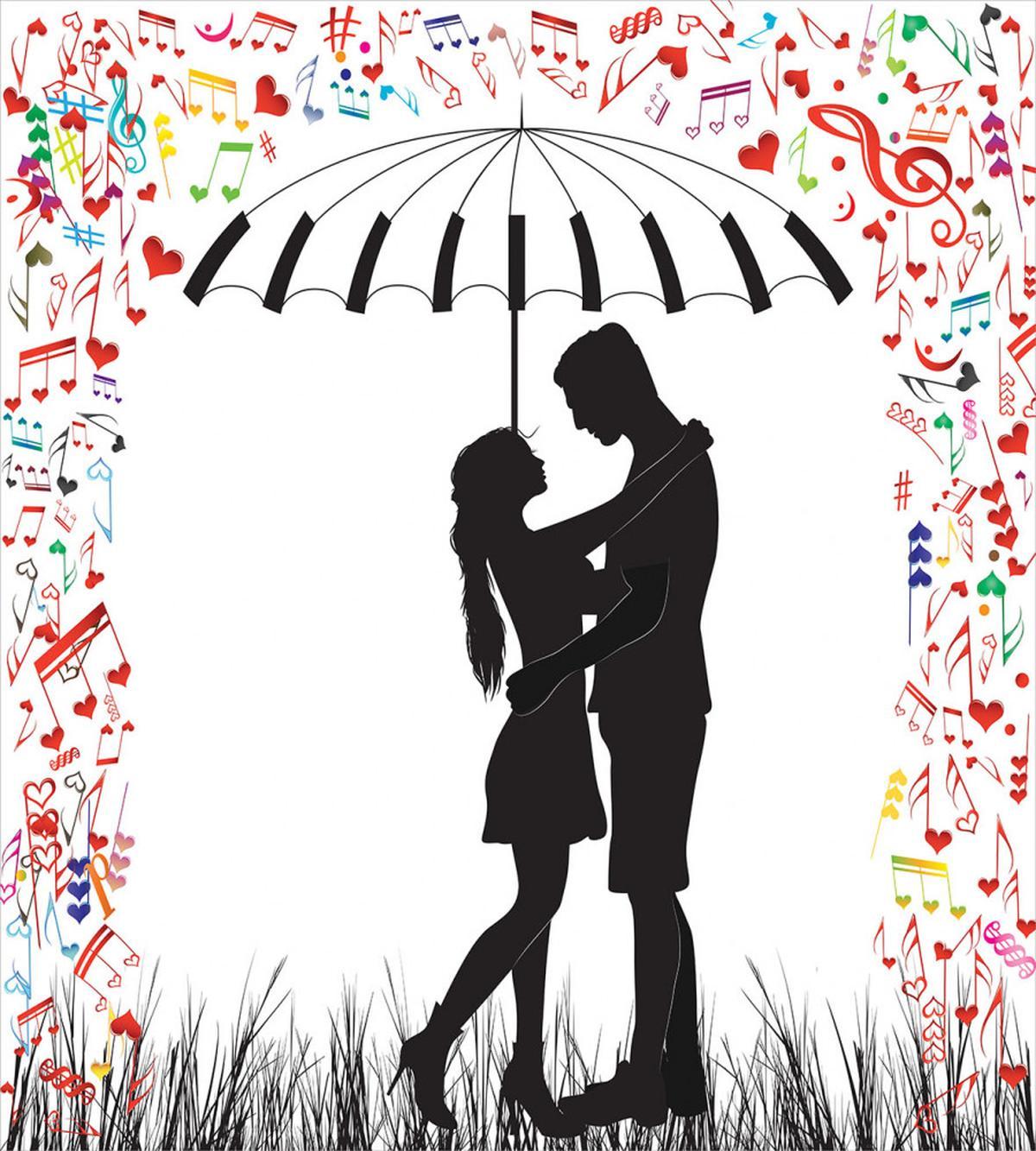 Young Romantic Couple — Pattern