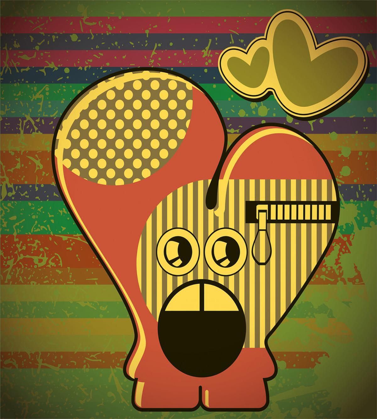 Monster Heart Grunge — Pattern