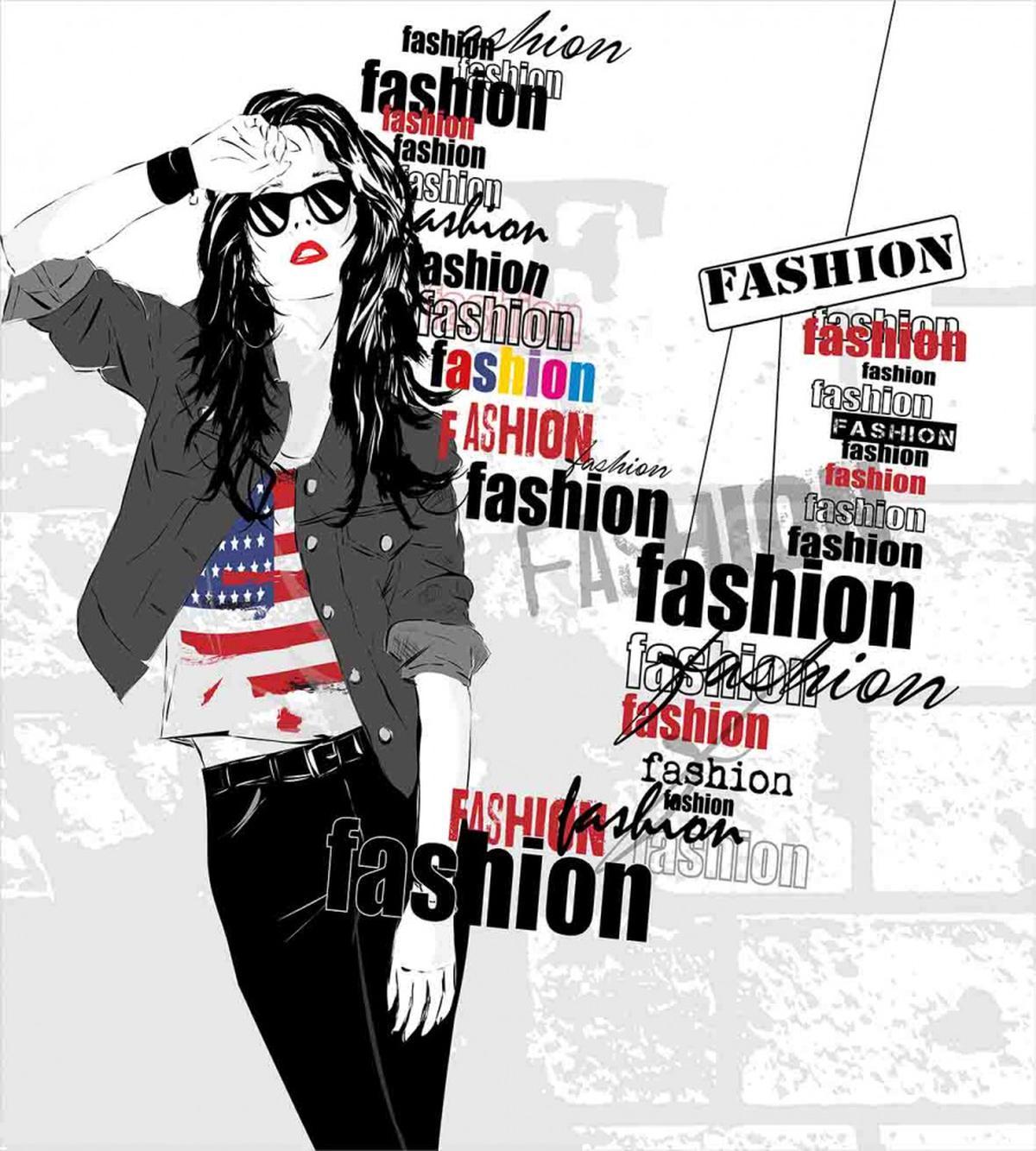 Modern Teen Girl USFlag — Pattern