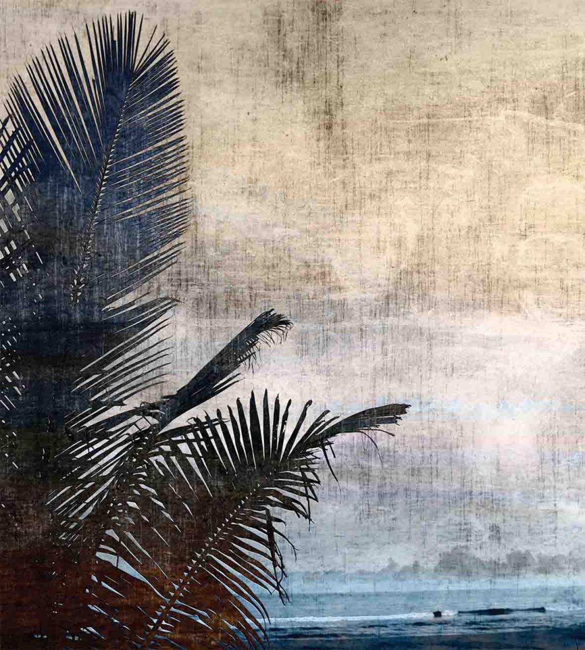 Grunge Palm Trees Art — Pattern