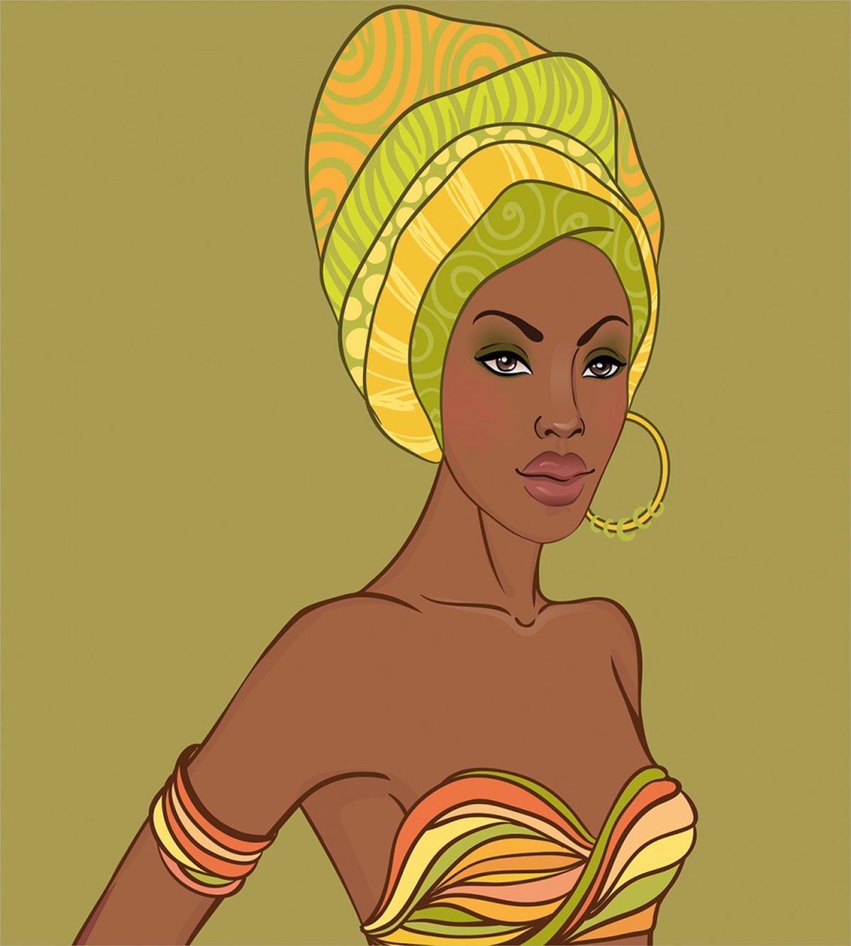Fashion Lady with Earrings — Pattern