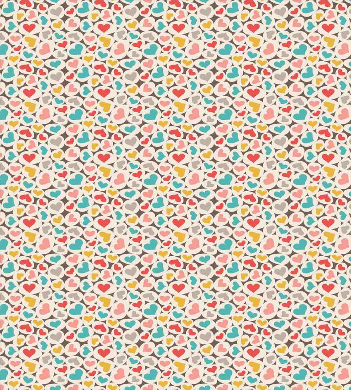Hearts in Retro Colors — Pattern