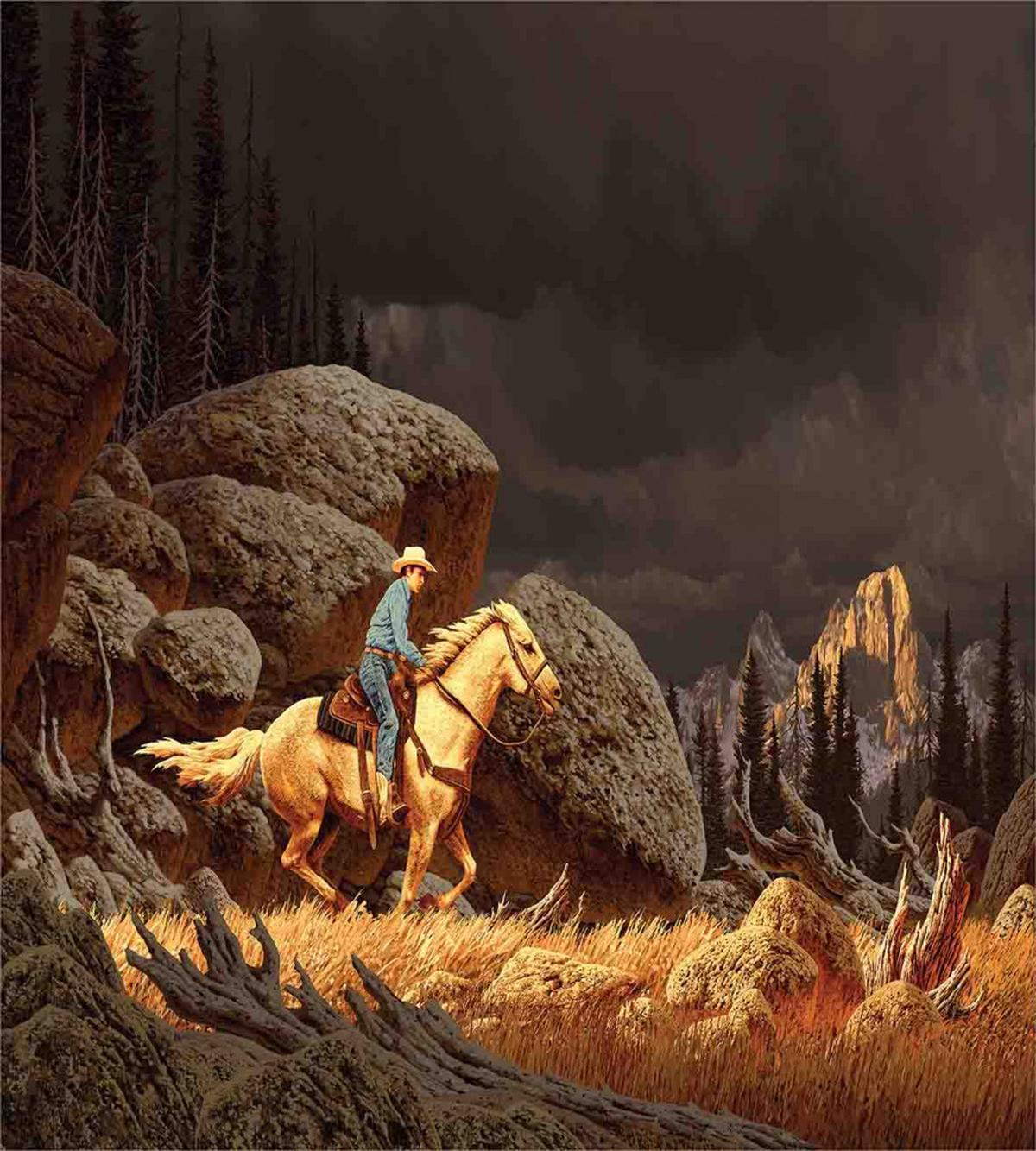 Cowboy Riding Horse — Pattern