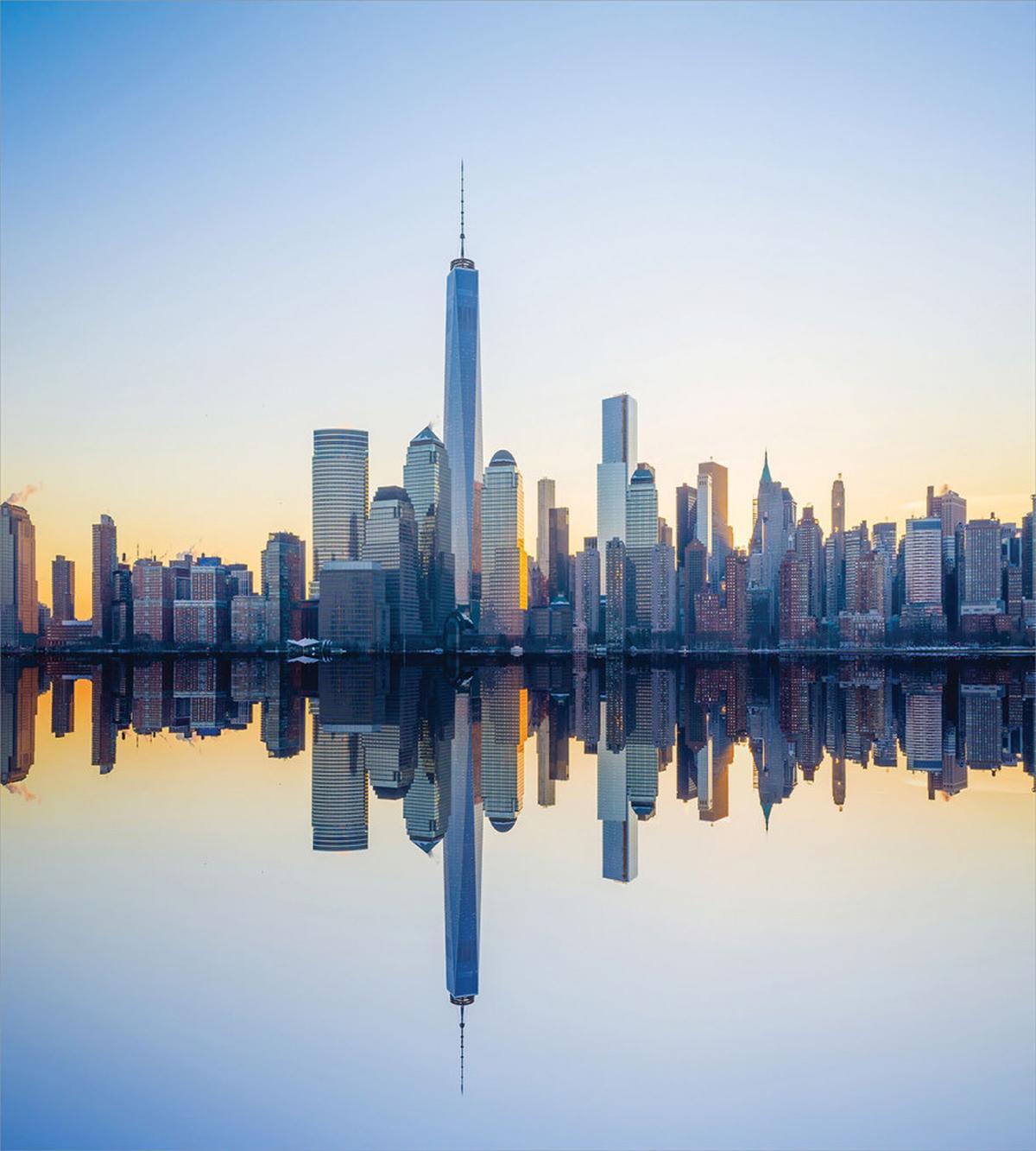 Manhattan Skyline Reflection — Pattern