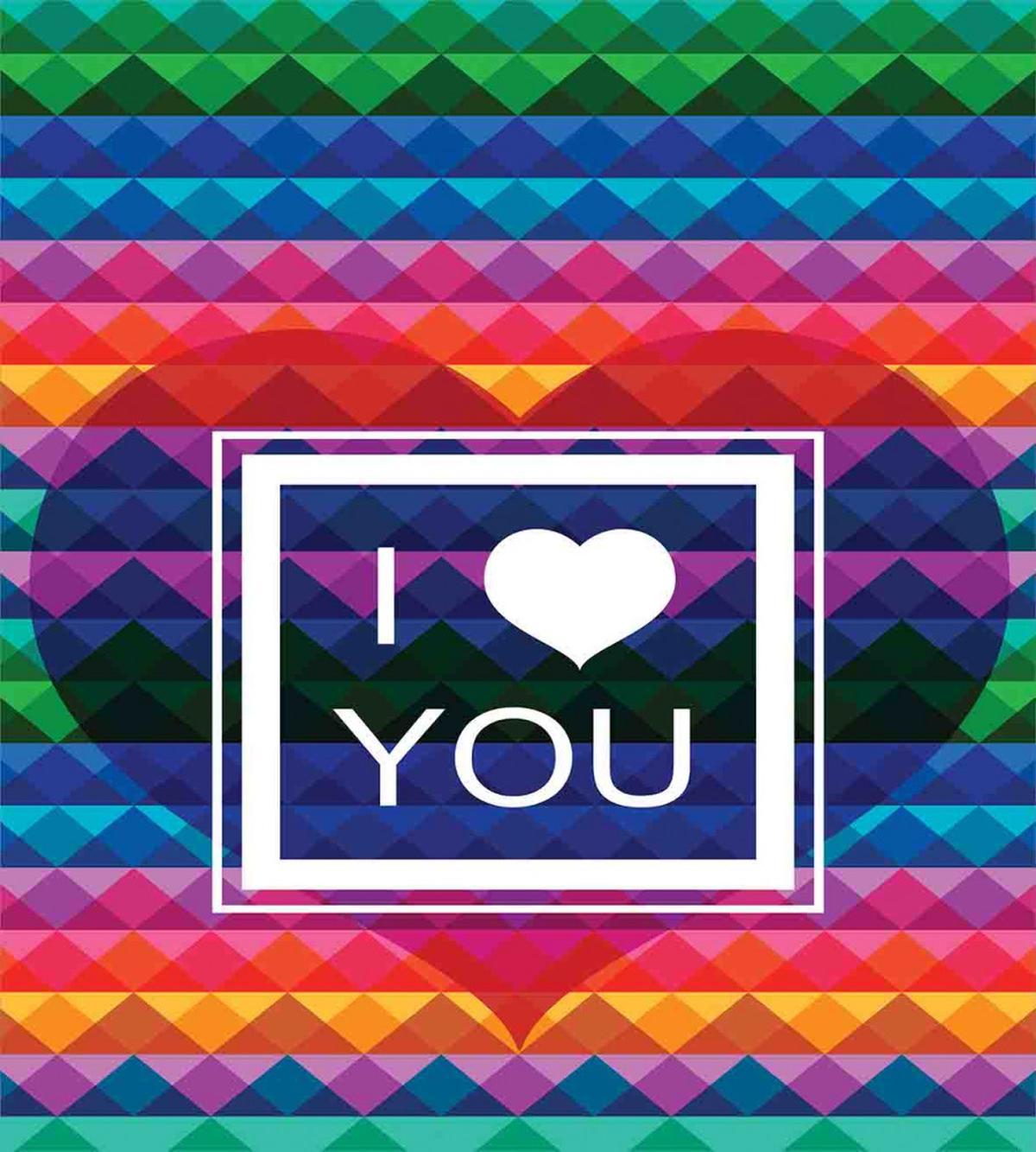 I Love You Frame Heart — Pattern