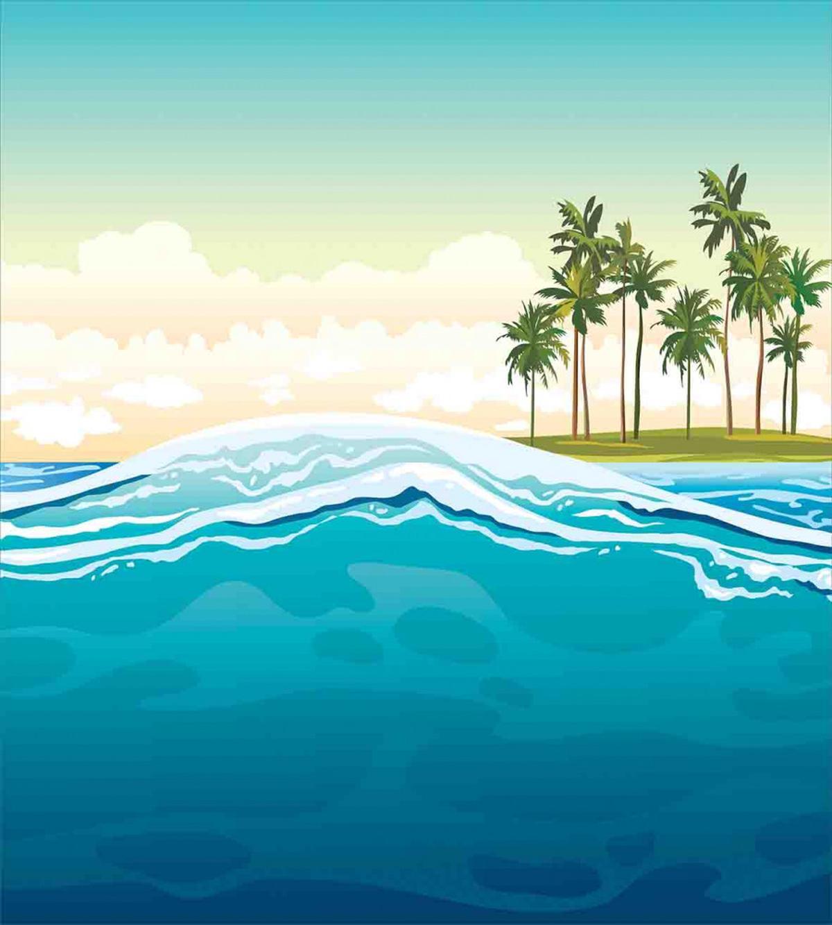 Ocean Holiday Landscape — Pattern