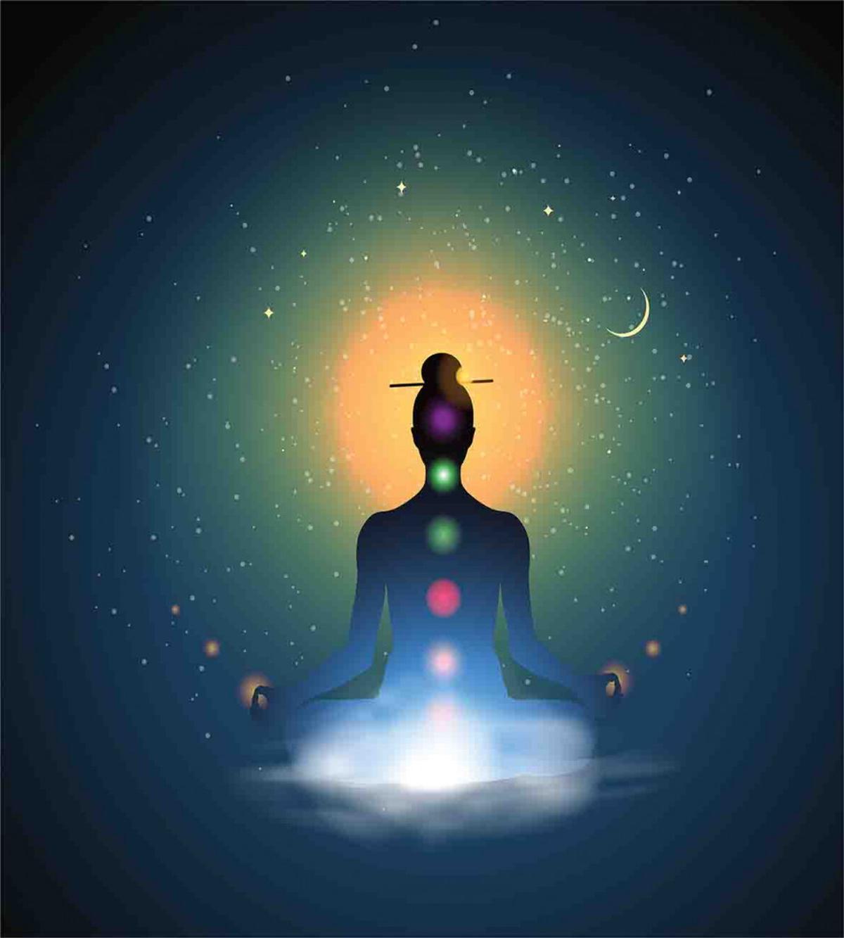 Meditating Woman Chakra — Pattern