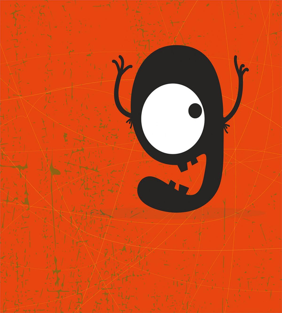 Cartoon Letter G Monster — Pattern