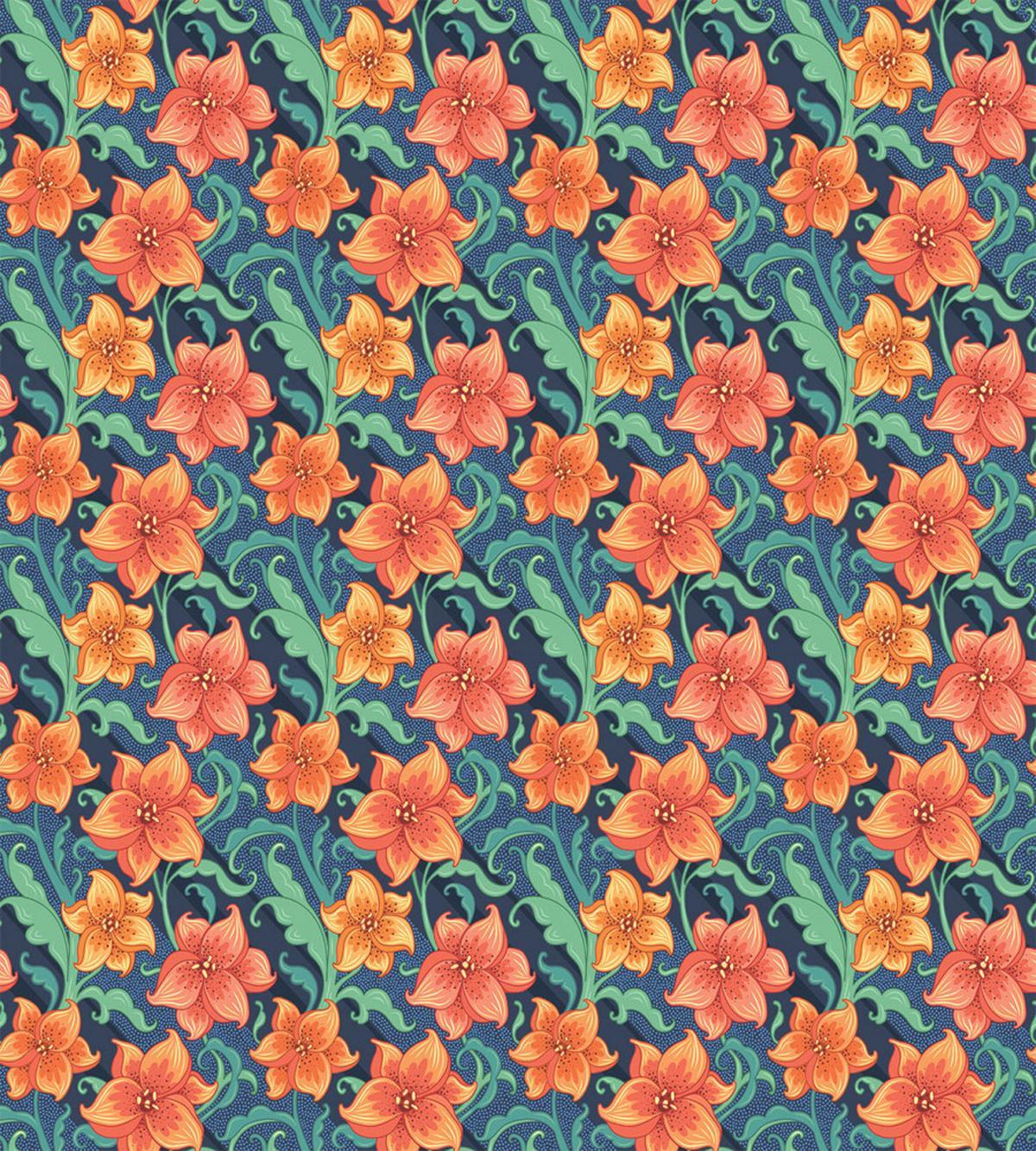 Lilly Flowers Doodle — Pattern
