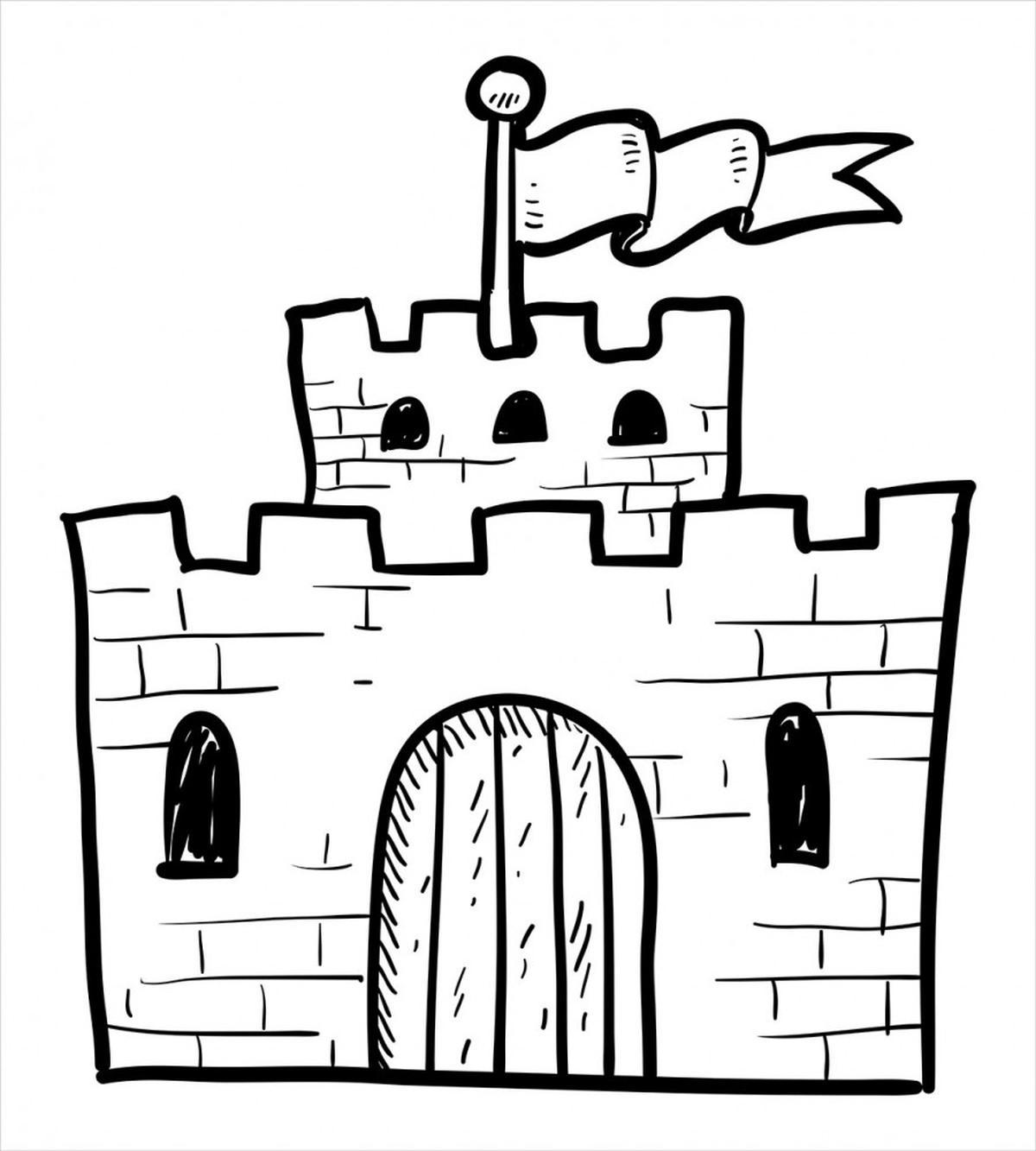 Monochrome Fortress Gate — Pattern