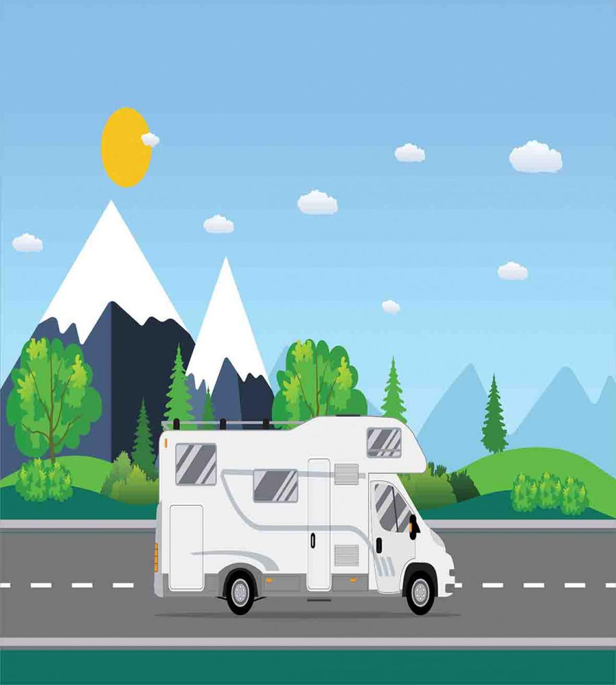Truck Driving on Countryside — Pattern