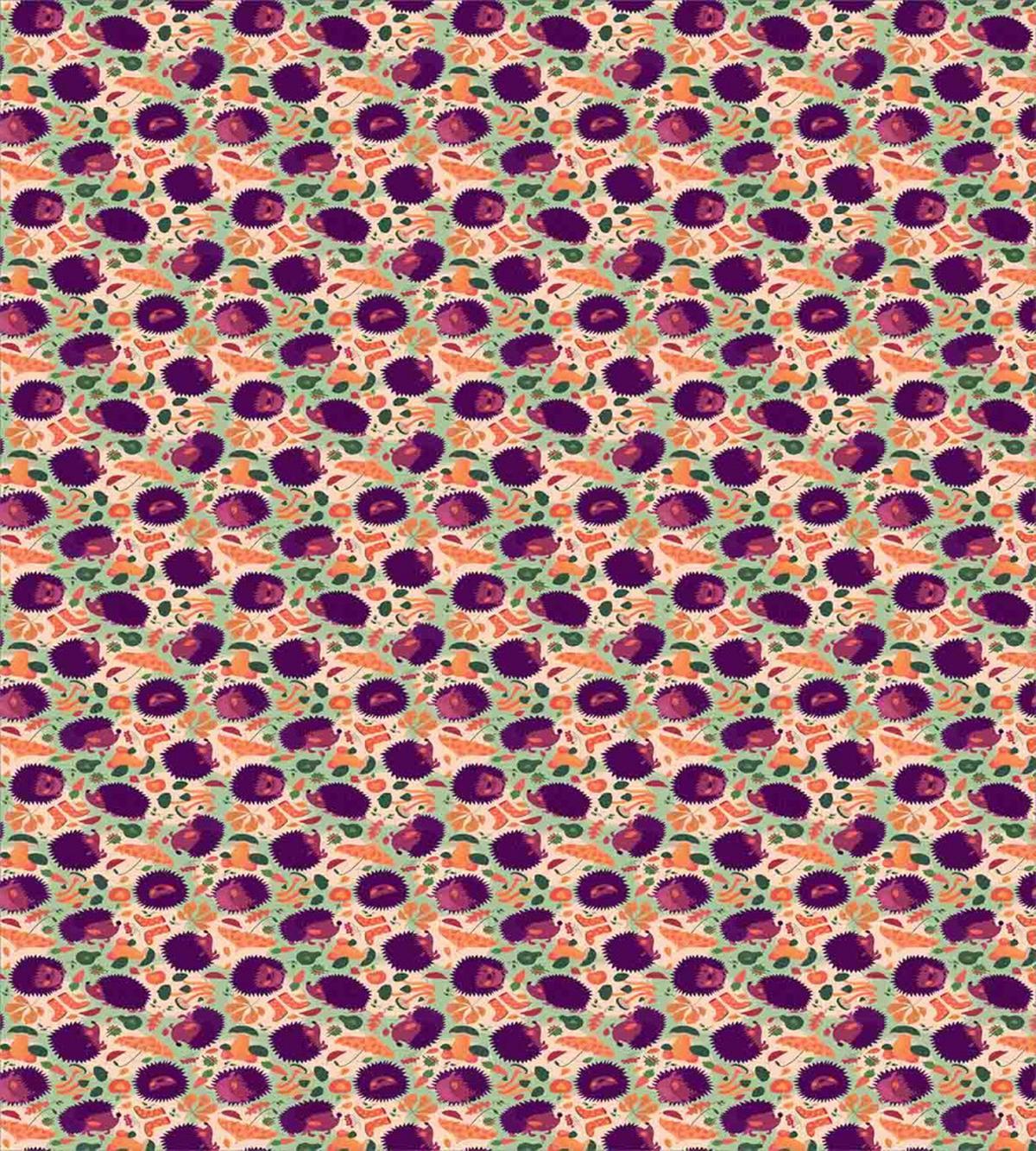 Hedgehogs and Umbrellas — Pattern