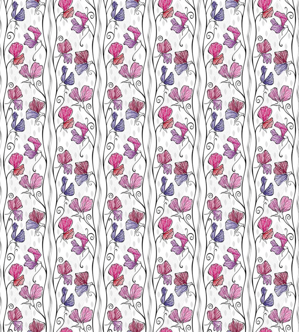 Flowers on Thin Branches Art — Pattern