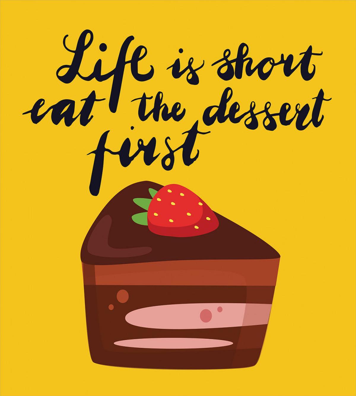 Slice of Cake with Strawberry — Pattern